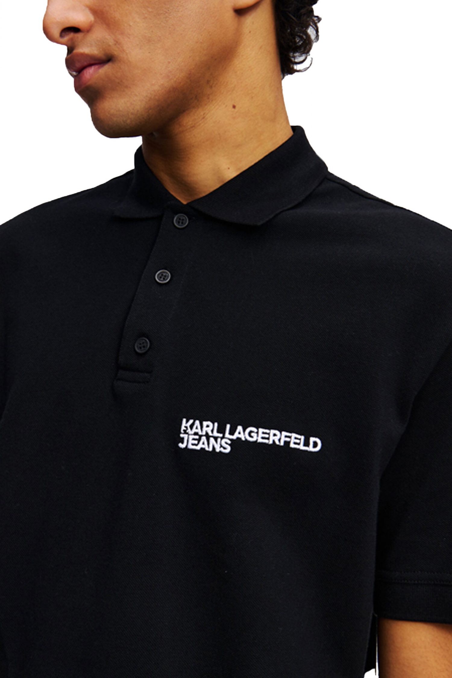 KARL LAGERFELD JEANS POLO REGULAR FIT KLJ PIQUE ΜΑΥΡΟ φωτογραφία