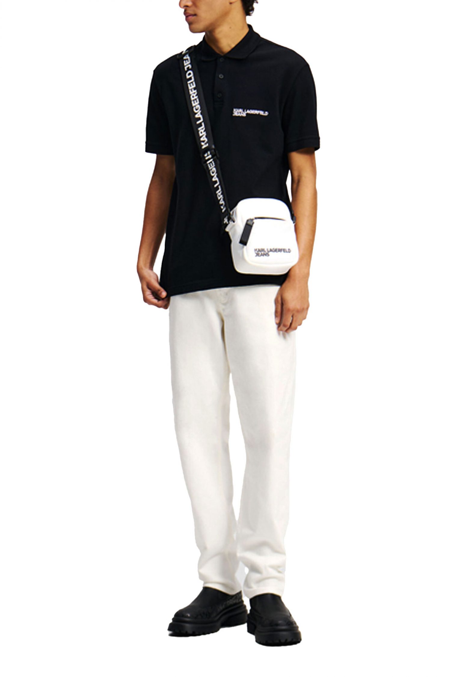 KARL LAGERFELD JEANS POLO REGULAR FIT KLJ PIQUE ΜΑΥΡΟ φωτογραφία