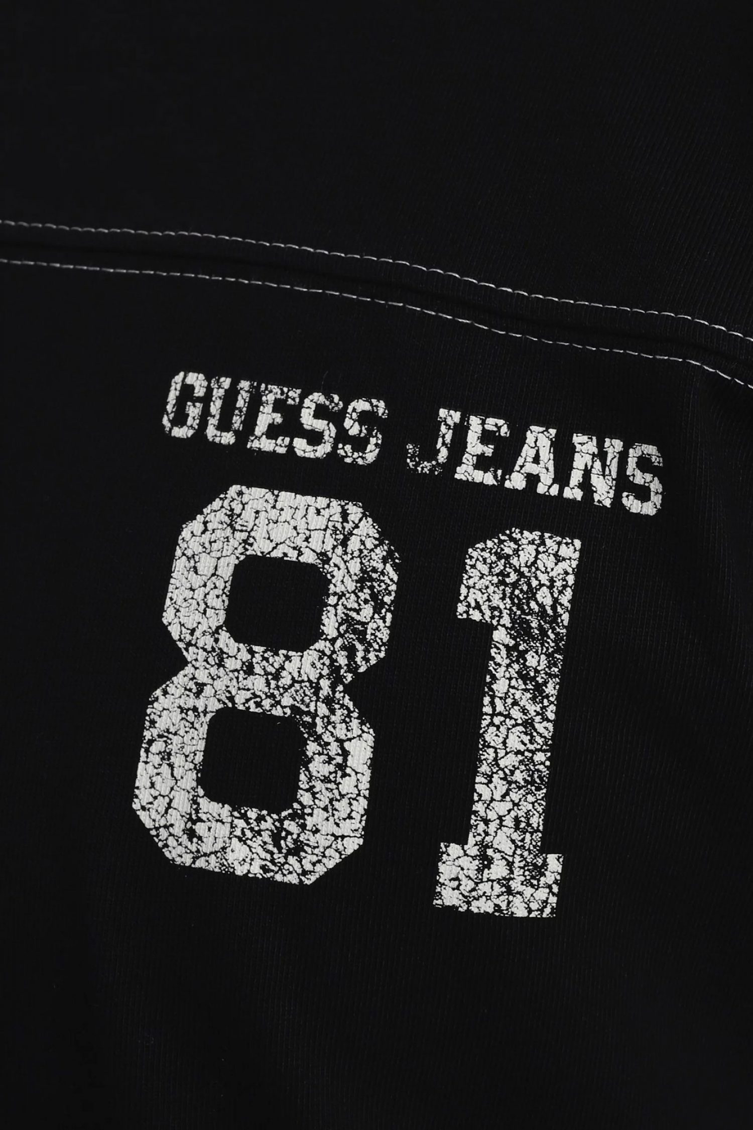 GUESS JEANS T-SHIRT CREWNECK OVERSIZED FIT LOGO ΜΑΥΡΟ φωτογραφία