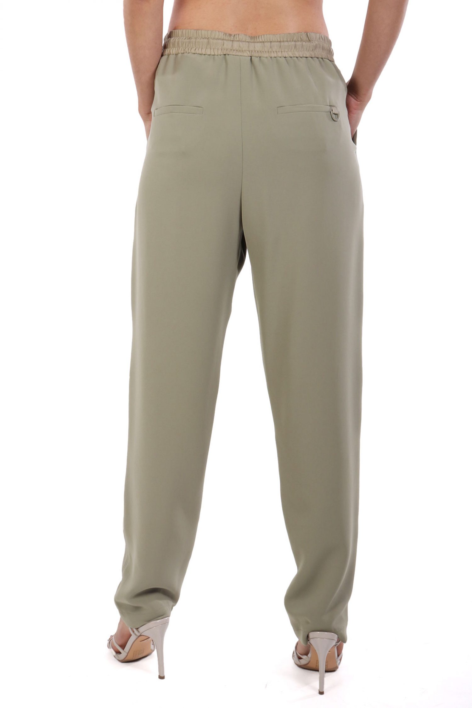 MARELLA MONOCHROME ΠΑΝΤΕΛΟΝΑ ABITATA ΛΑΣΤΙΧΟ ΣΤΗΝ ΜΕΣΗ XAKI