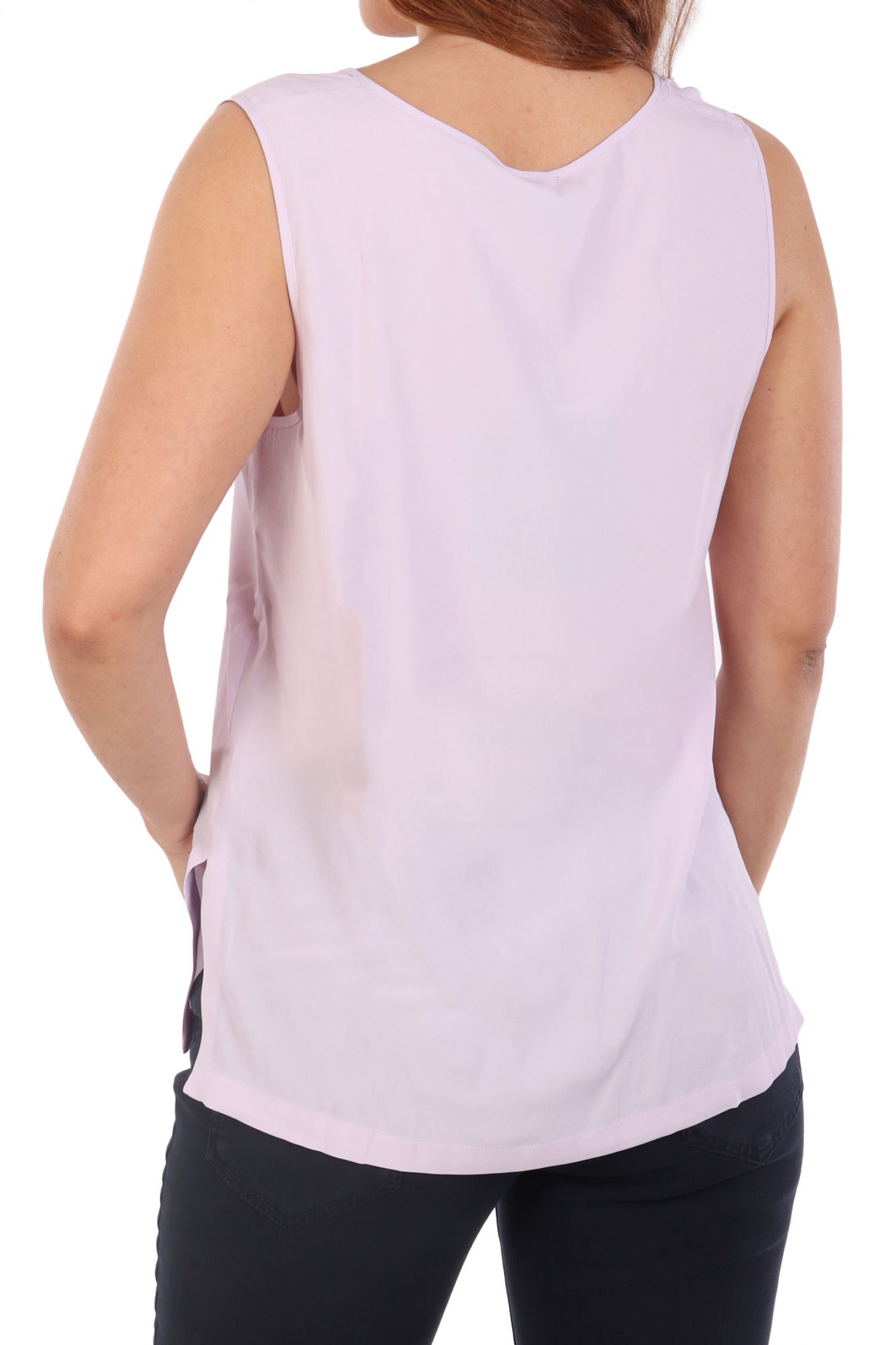 MARELLA EMME ΜΠΛΟΥΖΑ ΤΟΠ GINNICO V-NECK ΜΕΤΑΞΙ ΛΙΛΑ