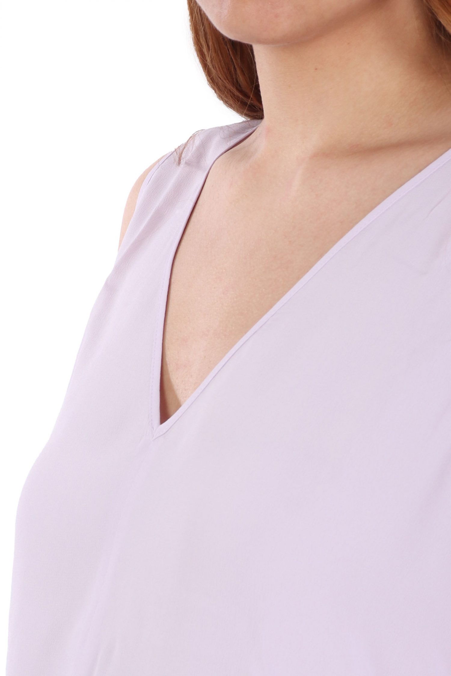 MARELLA EMME ΜΠΛΟΥΖΑ ΤΟΠ GINNICO V-NECK ΜΕΤΑΞΙ ΛΙΛΑ