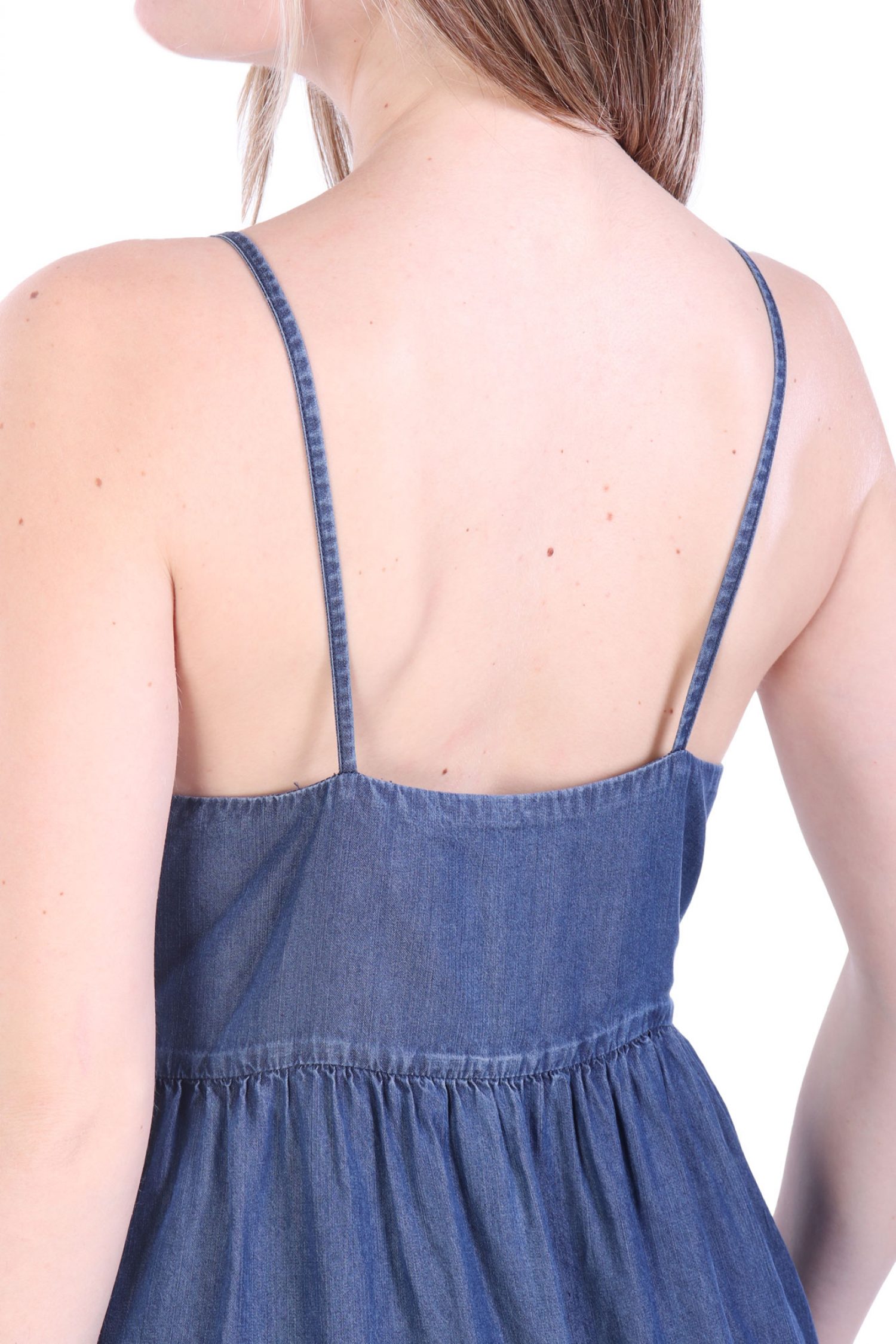 MARELLA EMME ΦΟΡΕΜΑ SANCTUS MAXI ΒΟΛΑΝ ΤΙΡΑΝΤΑ DENIM ΜΠΛΕ