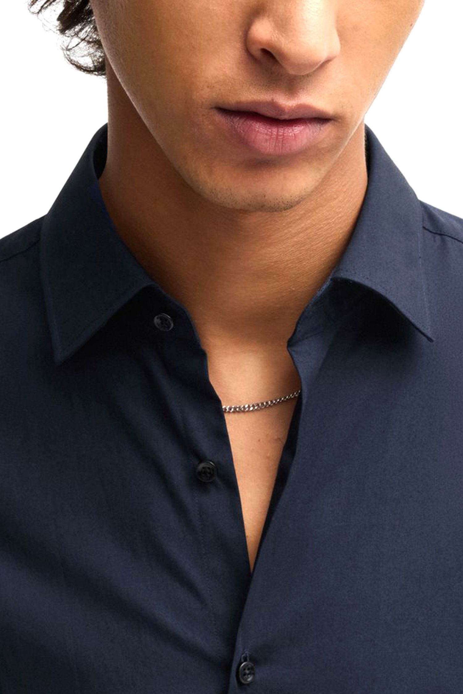 HUGO ΠΟΥΚΑΜΙΣΟ SLIM FIT EASY IRON C-JENNO ΜΠΛΕ