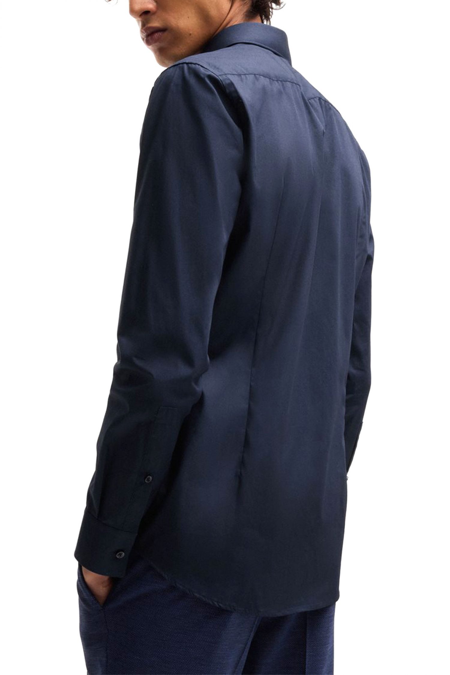 HUGO ΠΟΥΚΑΜΙΣΟ SLIM FIT EASY IRON C-JENNO ΜΠΛΕ