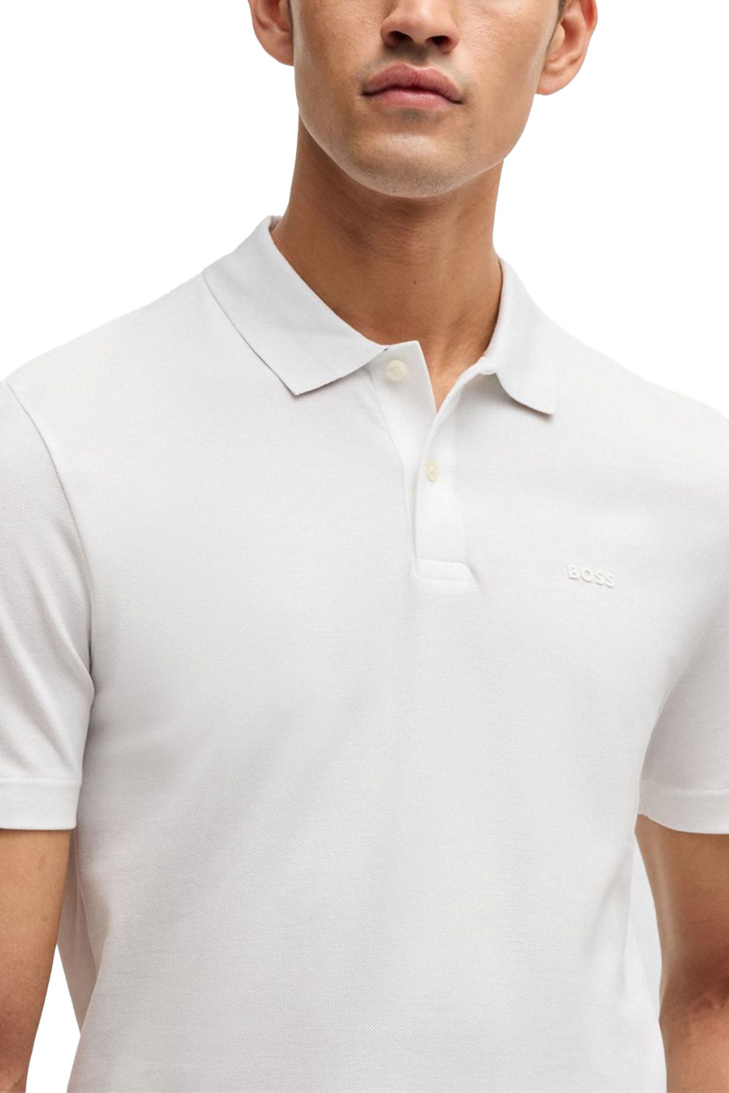 BOSS POLO PARLAY 147 MERCERISED ΛΕΥΚΟ φωτογραφία