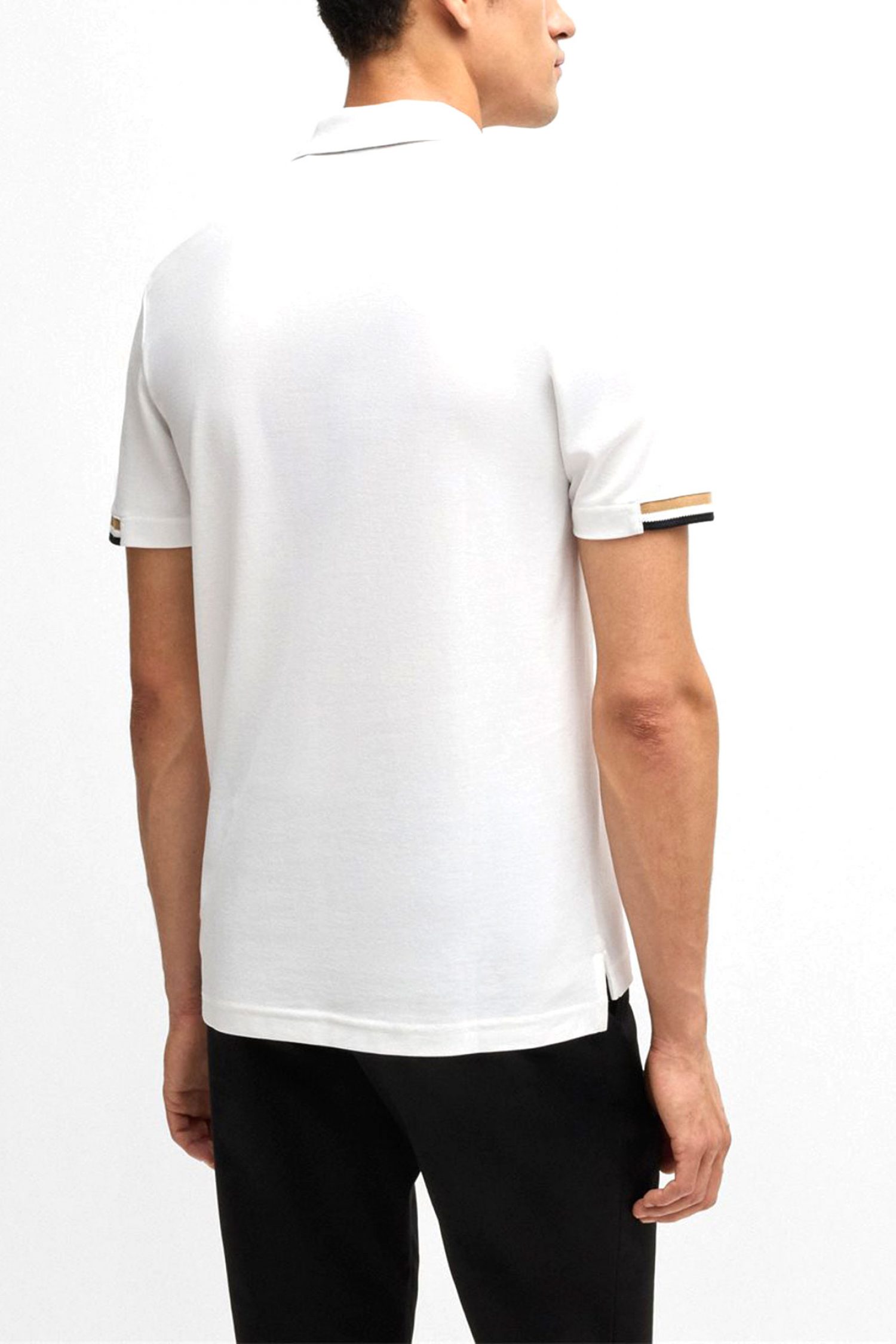 BOSS POLO PARLAY 147 MERCERISED ΛΕΥΚΟ φωτογραφία