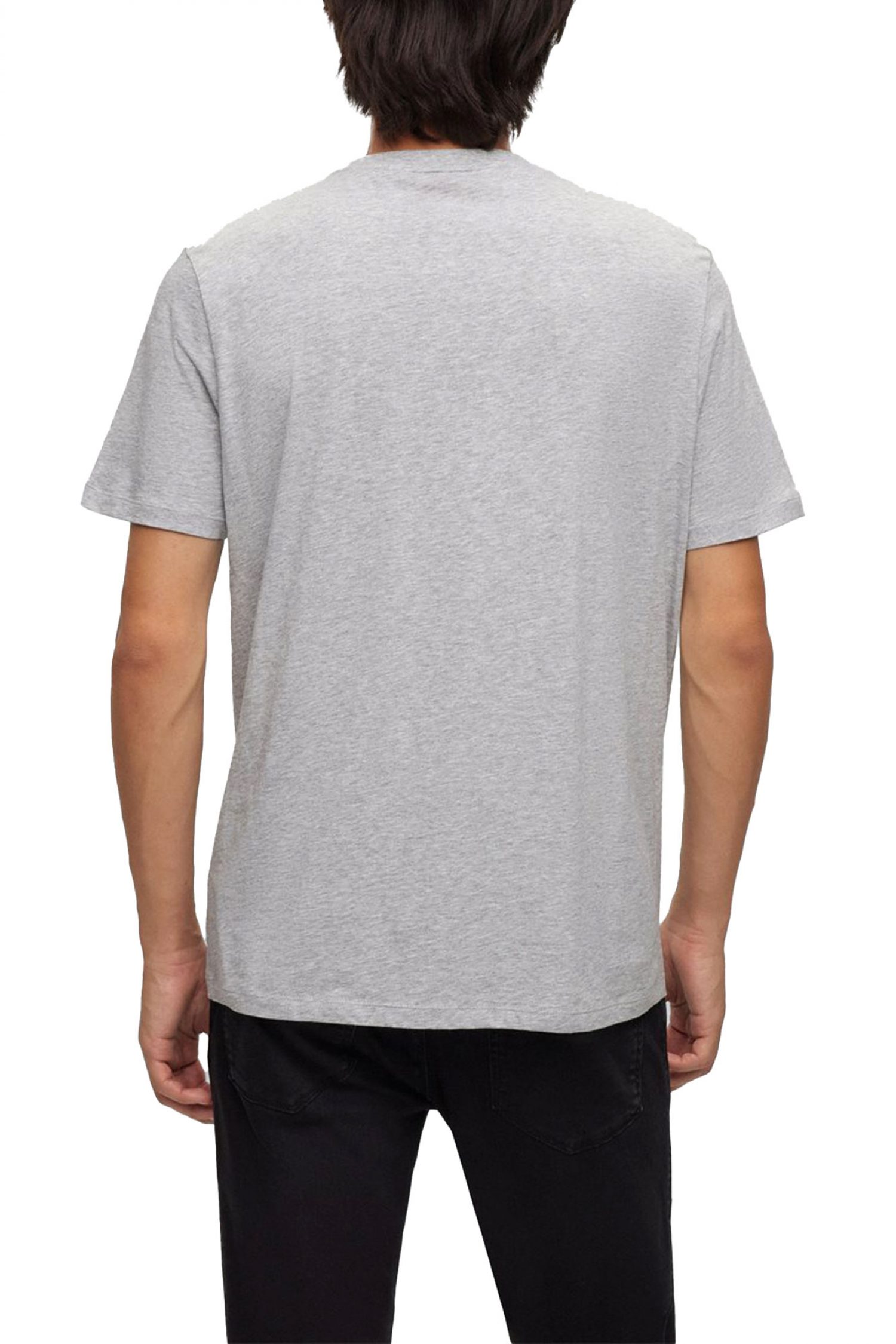 HUGO T-SHIRT DULIVIO LOGO ΓΚΡΙ