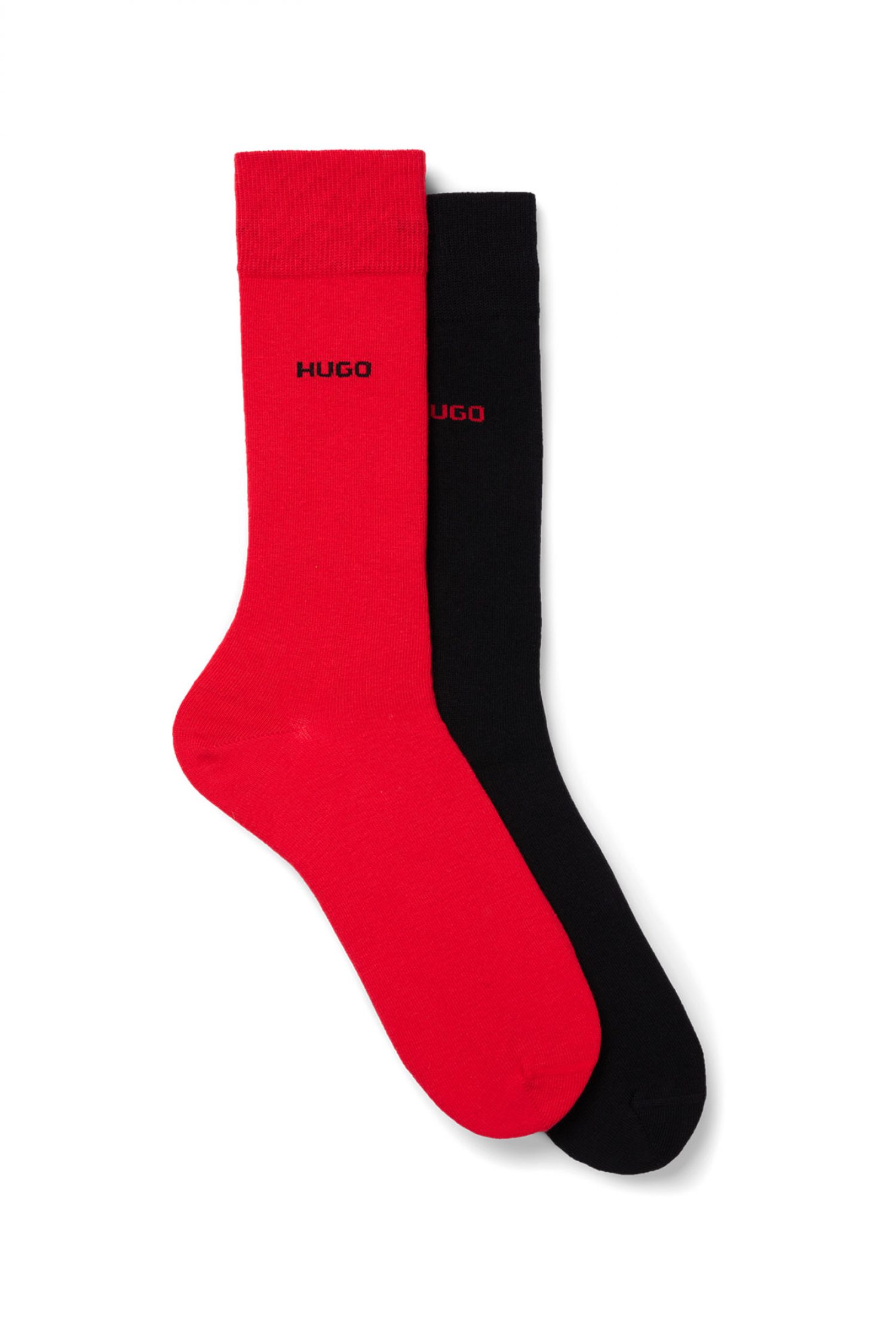 HUGO ΚΑΛΤΣΕΣ 2PACK 2P RS UNI CC ΚΟΚΚΙΝΟ-ΜΑΥΡΟ