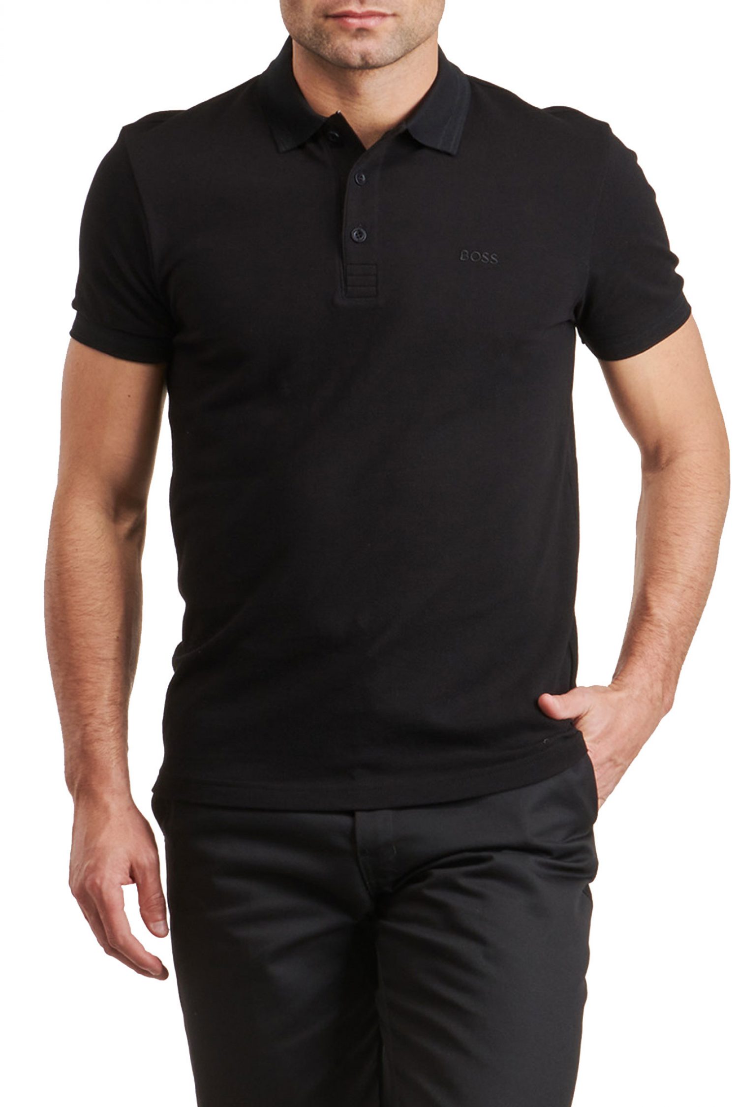 BOSS ATHLEISURE POLO REGULAR FIT PADDY ΜΑΥΡΟ φωτογραφία