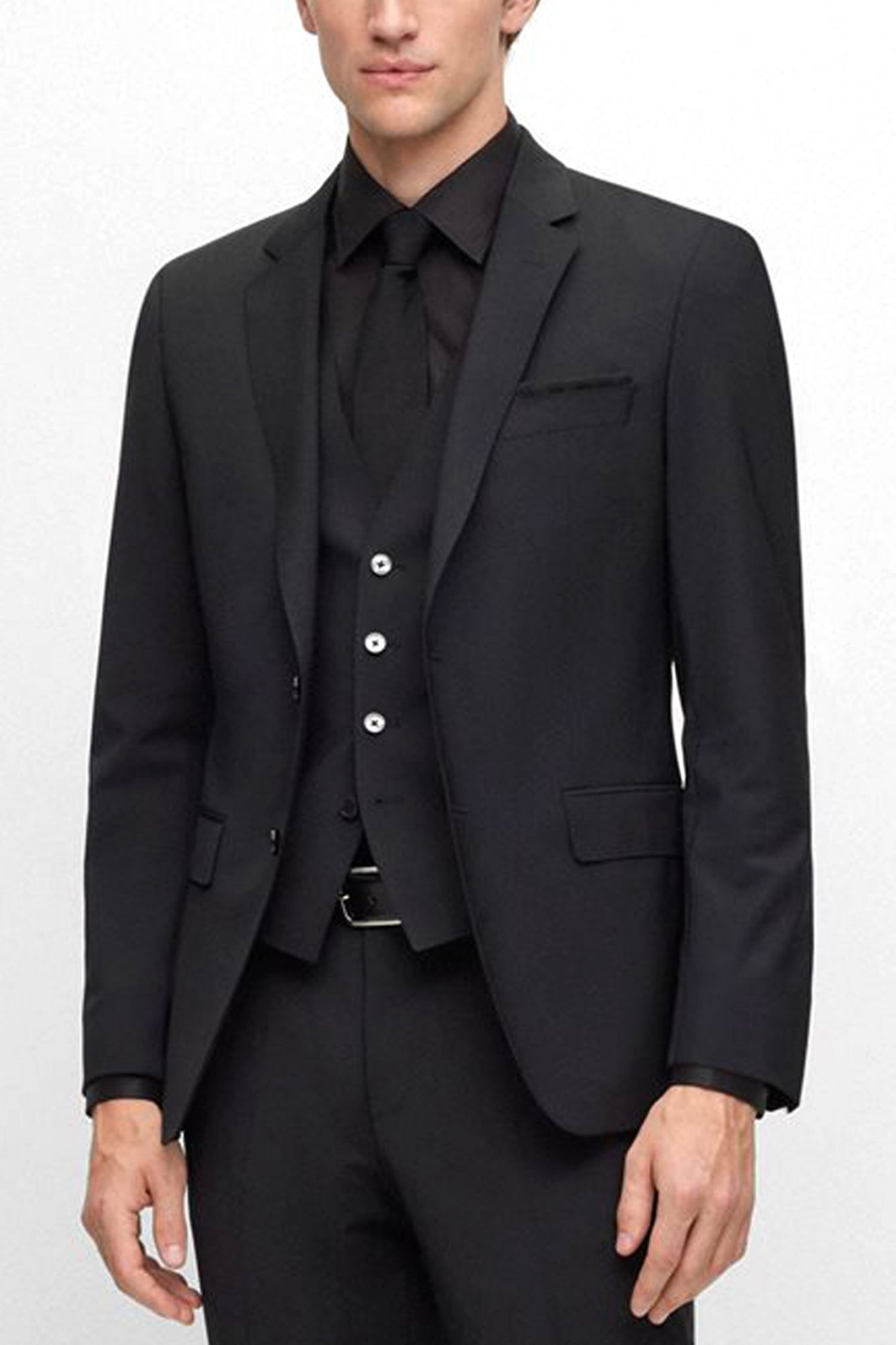 BOSS ΣΑΚΑΚΙ ΚΟΥΣΤΟΥΜΙΟΥ SLIM FIT H-HUGE-MM-224 ΜΑΥΡΟ