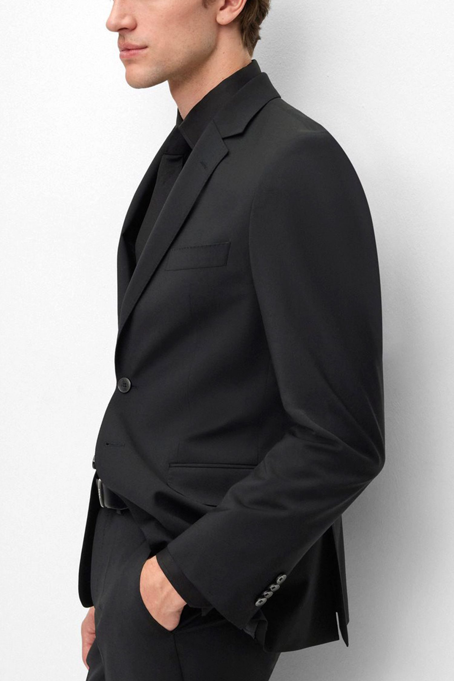 BOSS ΣΑΚΑΚΙ ΚΟΥΣΤΟΥΜΙΟΥ SLIM FIT H-HUGE-MM-224 ΜΑΥΡΟ