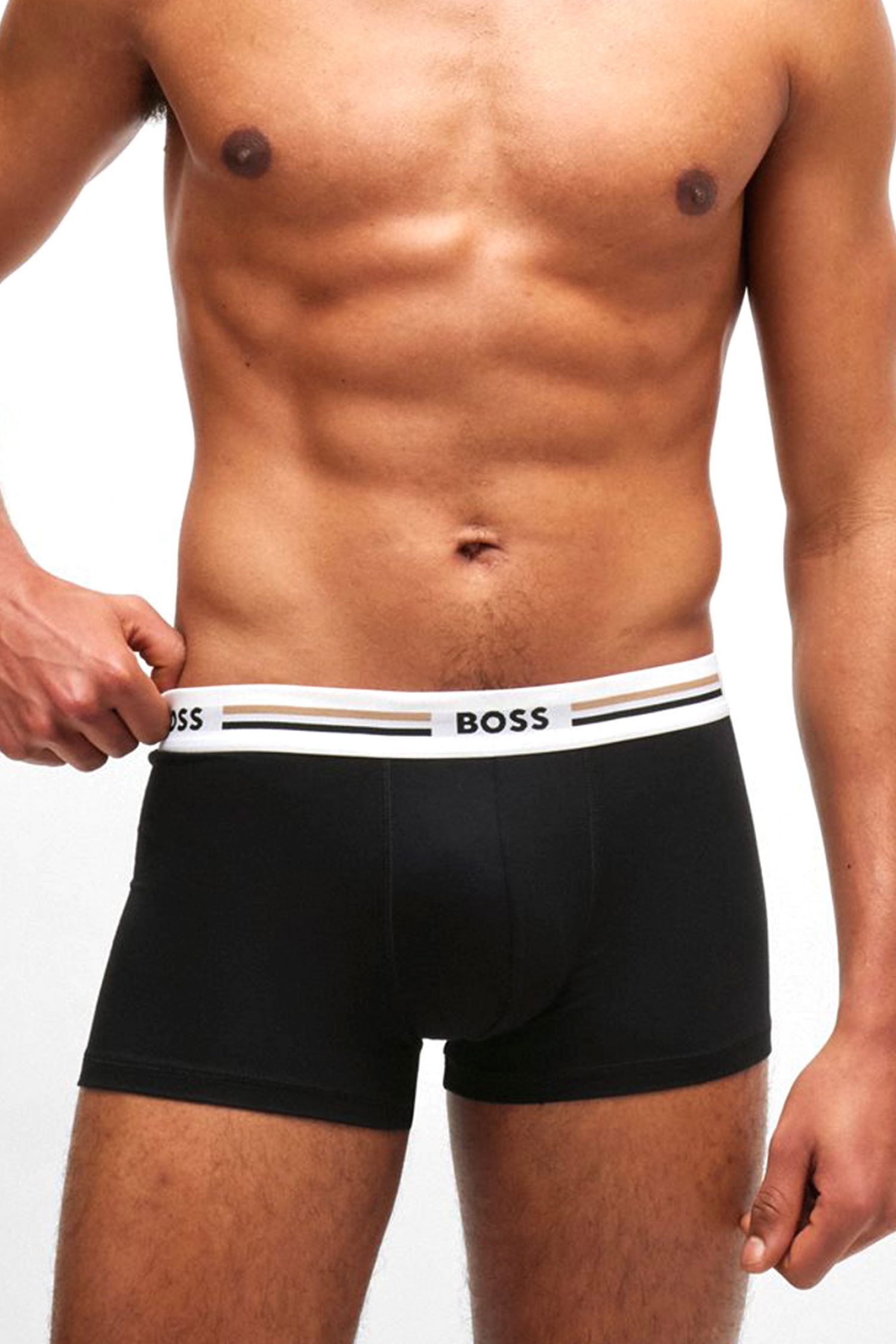 BOSS ΕΣΩΡΟΥΧΑ TRUNK 3P REVIVE VISCOSE STRETCH ΜΑΥΡΟ