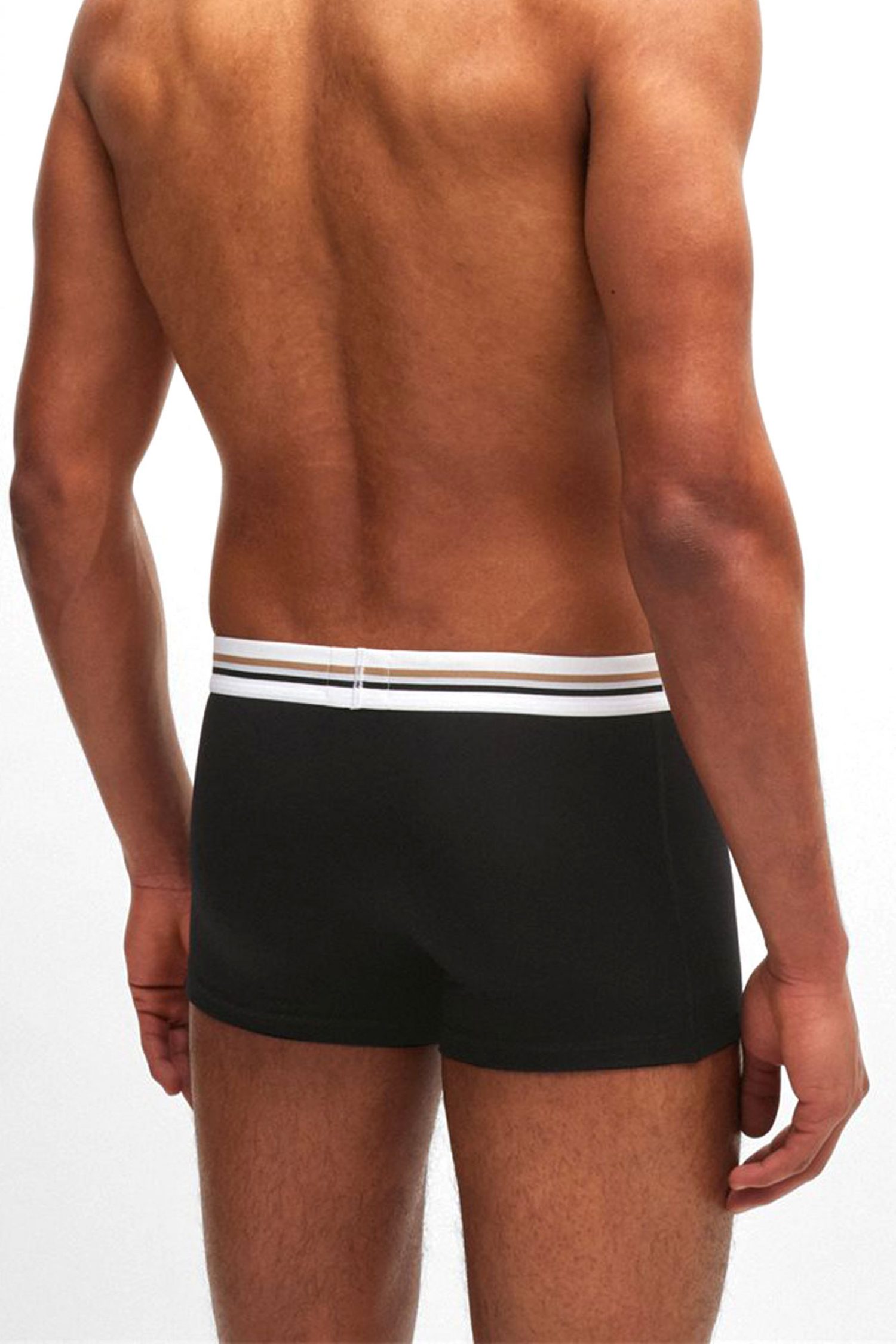 BOSS ΕΣΩΡΟΥΧΑ TRUNK 3P REVIVE VISCOSE STRETCH ΜΑΥΡΟ