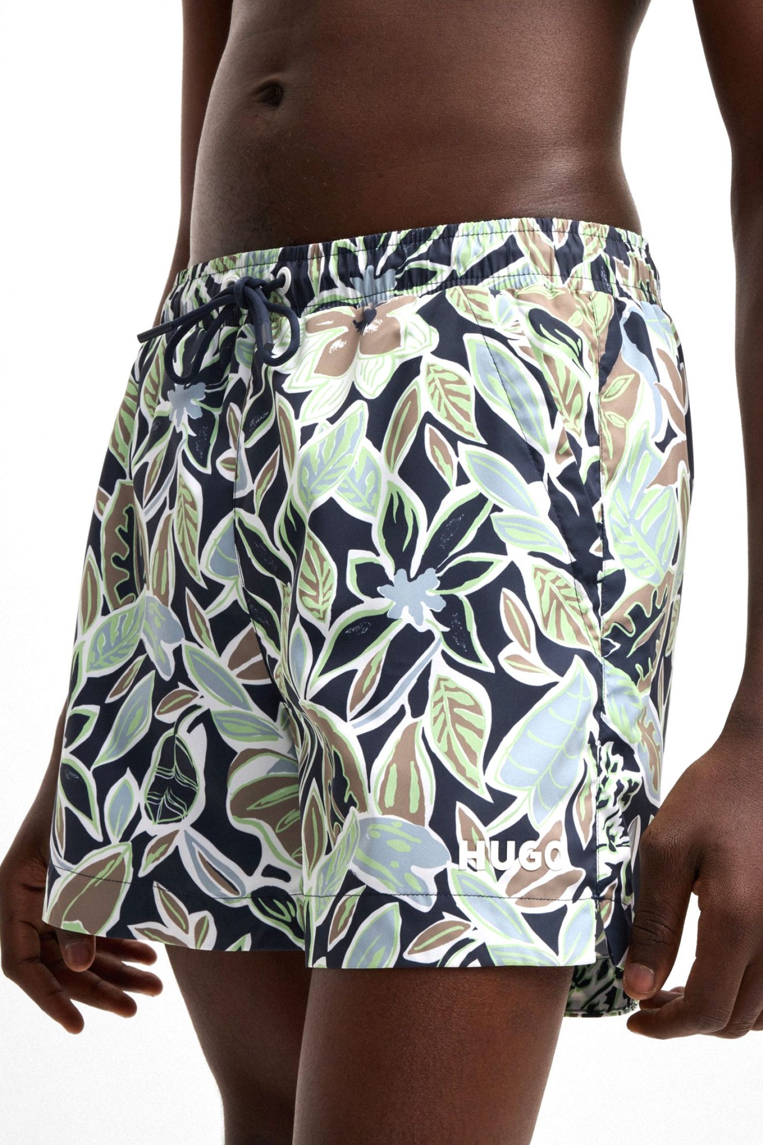 HUGO ΜΑΓΙΩ CALALA FLORAL LOGO ΠΡΑΣΙΝΟ-ΜΠΛΕ