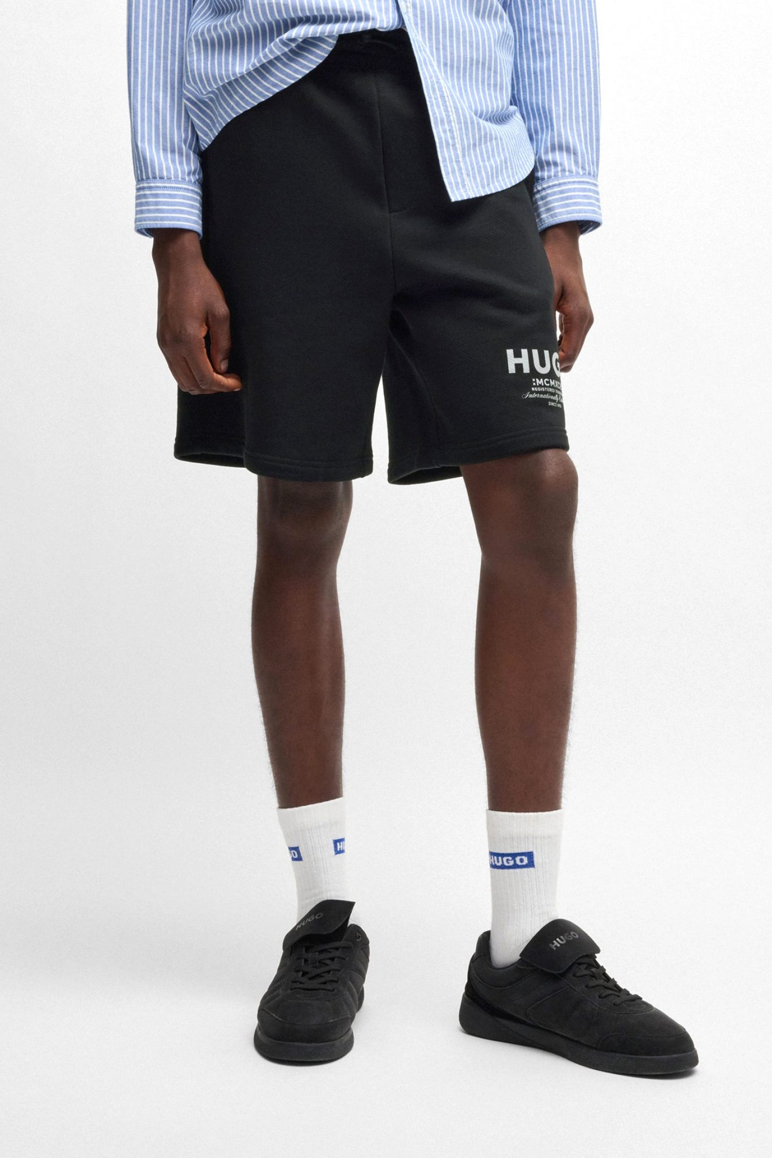 HUGO BLUE ΒΕΡΜΟΥΔΑ ΦΟΥΤΕΡ NOMARIO ΜΑΥΡΟ