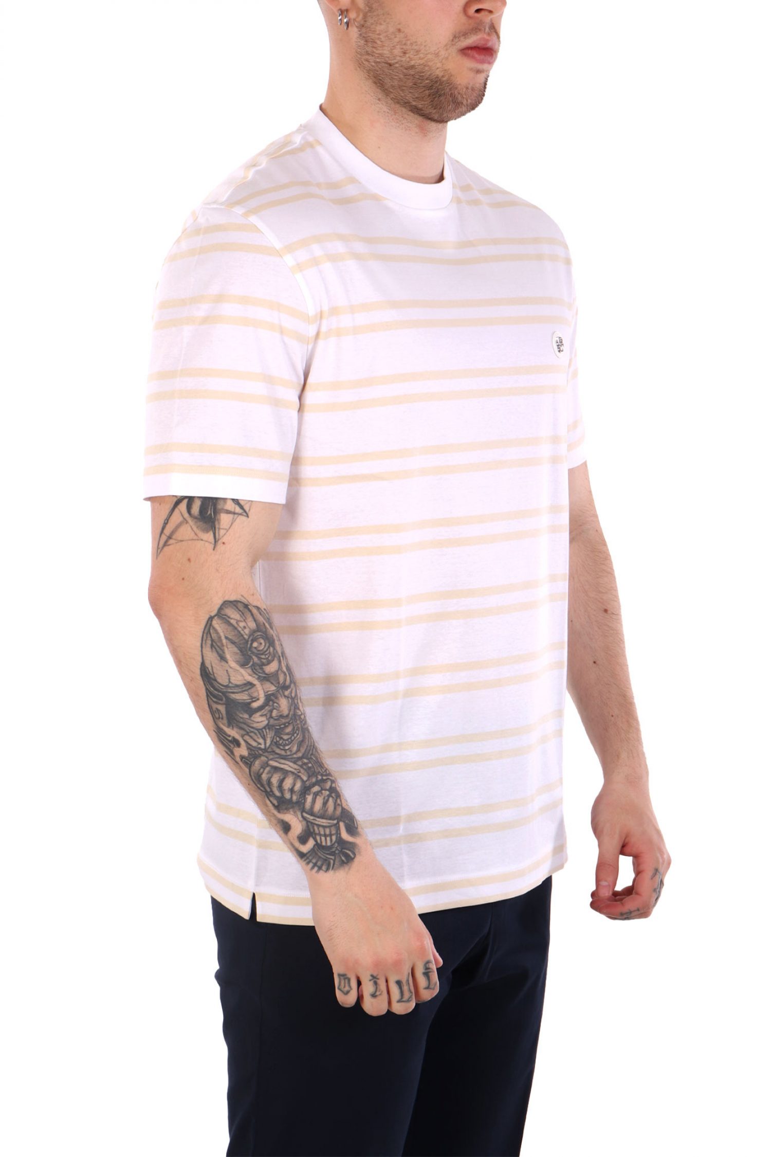 BOSS T-SHIRT C-TAUT 01 ΛΕΥΚΟ-ΜΠΕΖ