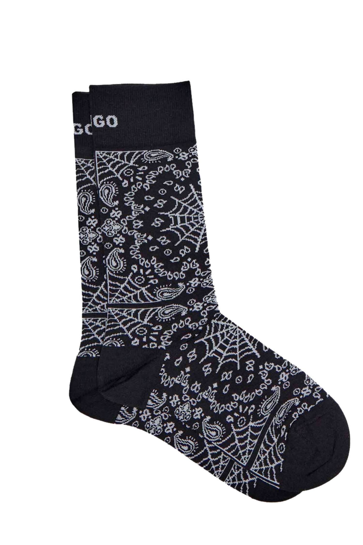 HUGO ΚΑΛΤΣΕΣ 2P RS BANDANA CC LOGO ΛΕΥΚΟ-ΜΑΥΡΟ