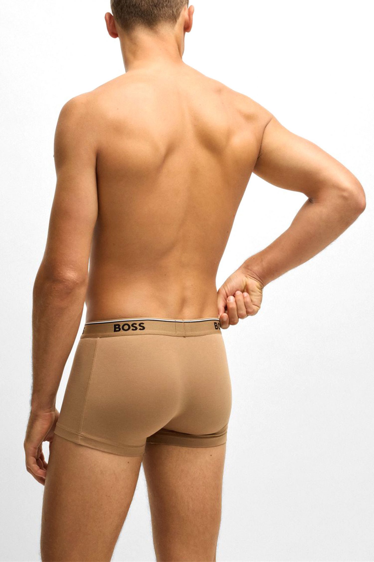 BOSS ΕΣΩΡΟΥΧΟ TRUNK 3P POWER ΜΑΥΡΟ-ΜΠΕΖ-ΛΕΥΚΟ