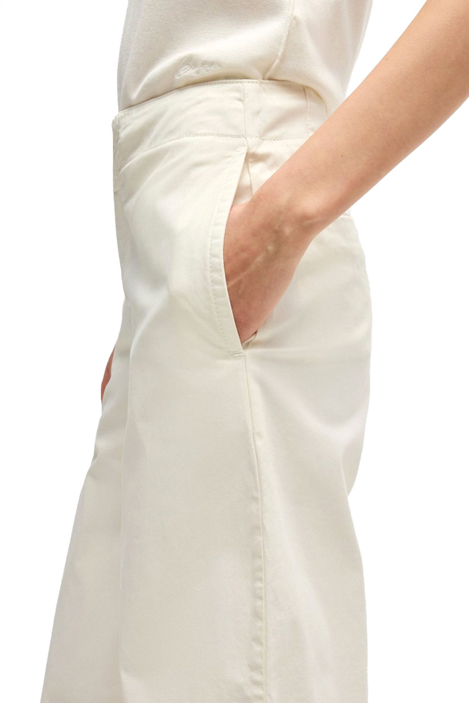 BOSS CASUAL ΠΑΝΤΕΛΟΝΑ CROP C_TAHIANA-D ΕΚΡΟΥ φωτογραφία