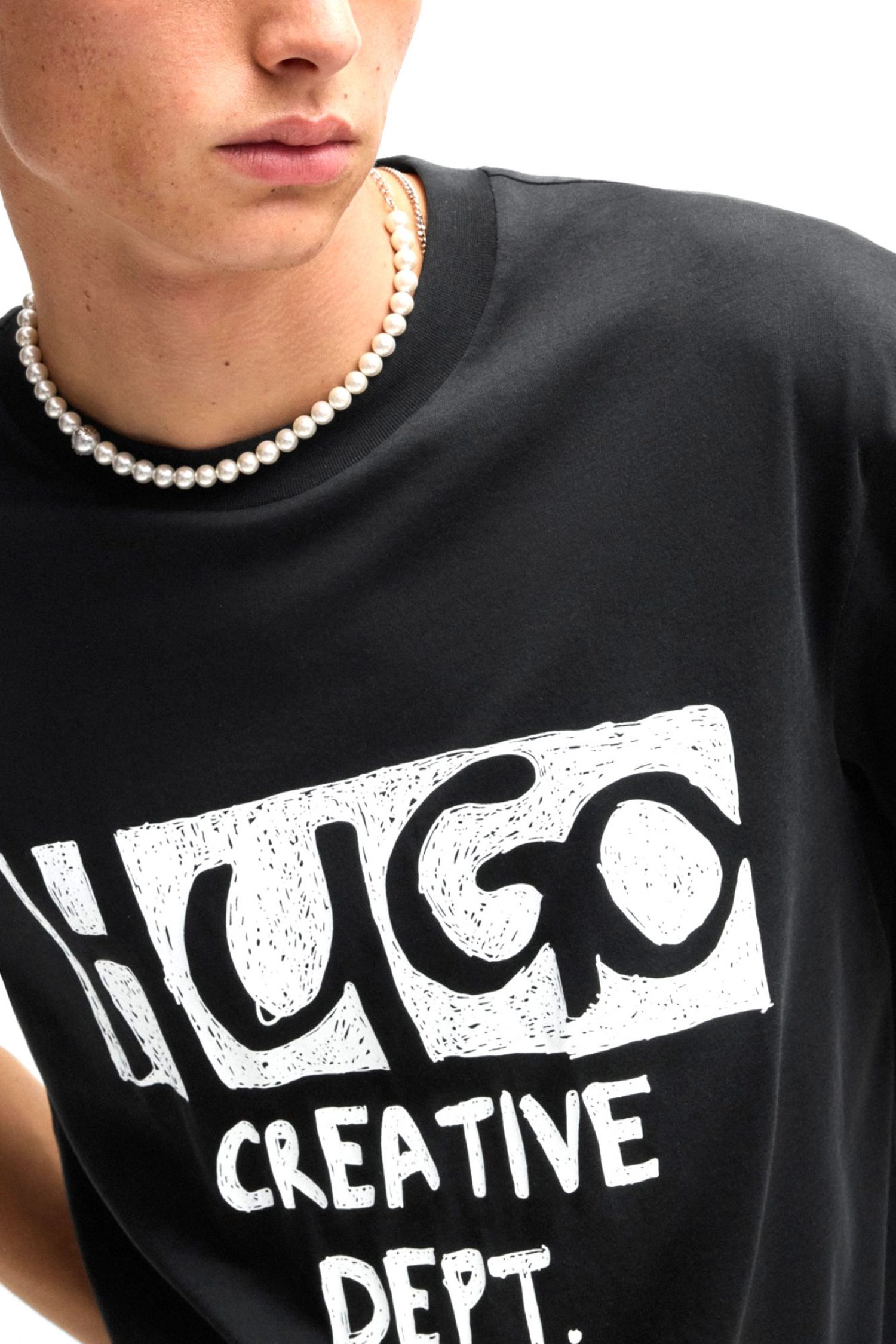 HUGO BLUE T-SHIRT NUGOCREA ΜΑΥΡΟ φωτογραφία