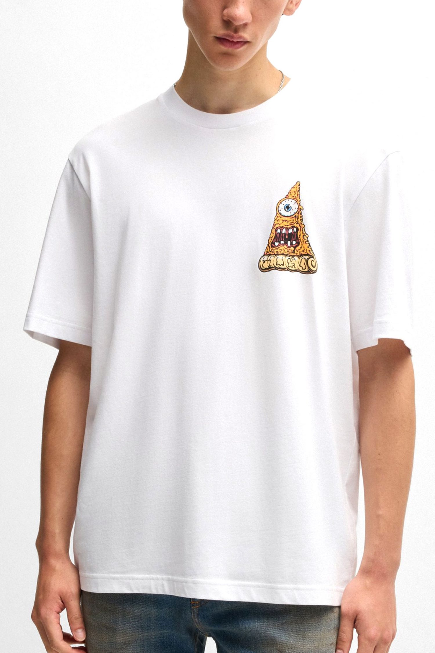 HUGO BLUE T-SHIRT NIZZERIO ΛΕΥΚΟ φωτογραφία