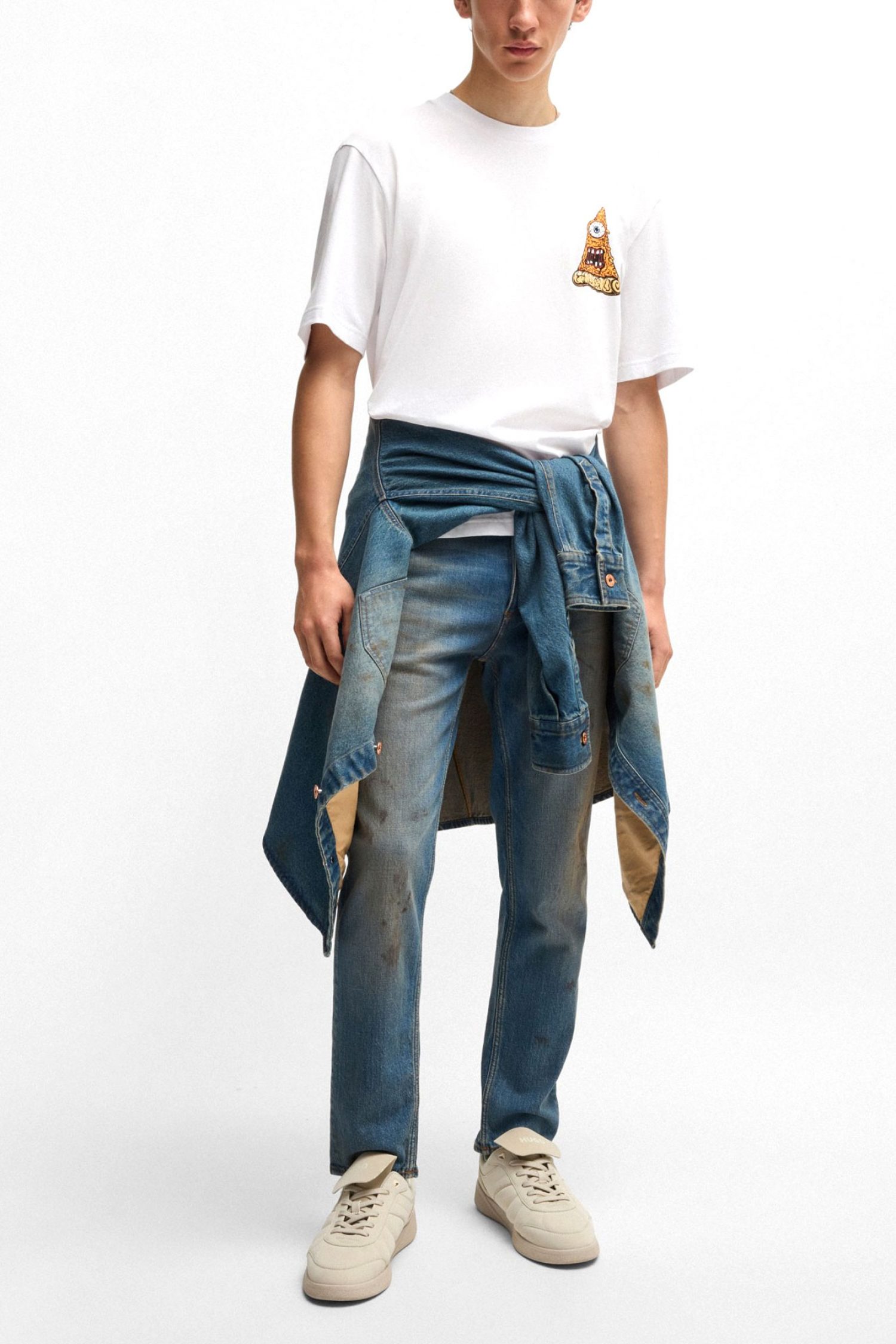 HUGO BLUE T-SHIRT NIZZERIO ΛΕΥΚΟ φωτογραφία