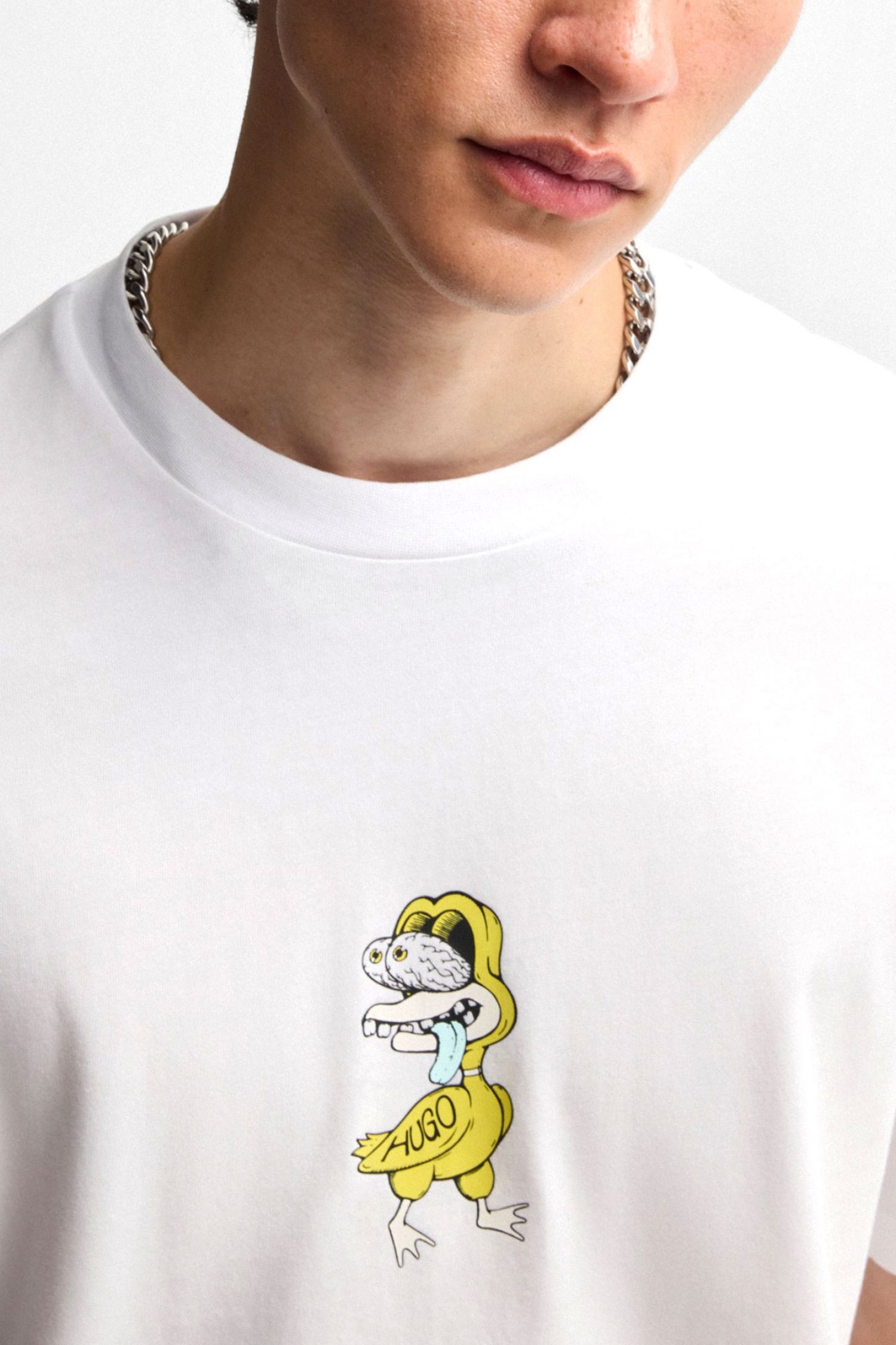 HUGO BLUE T-SHIRT NUTONGO ΛΕΥΚΟ φωτογραφία