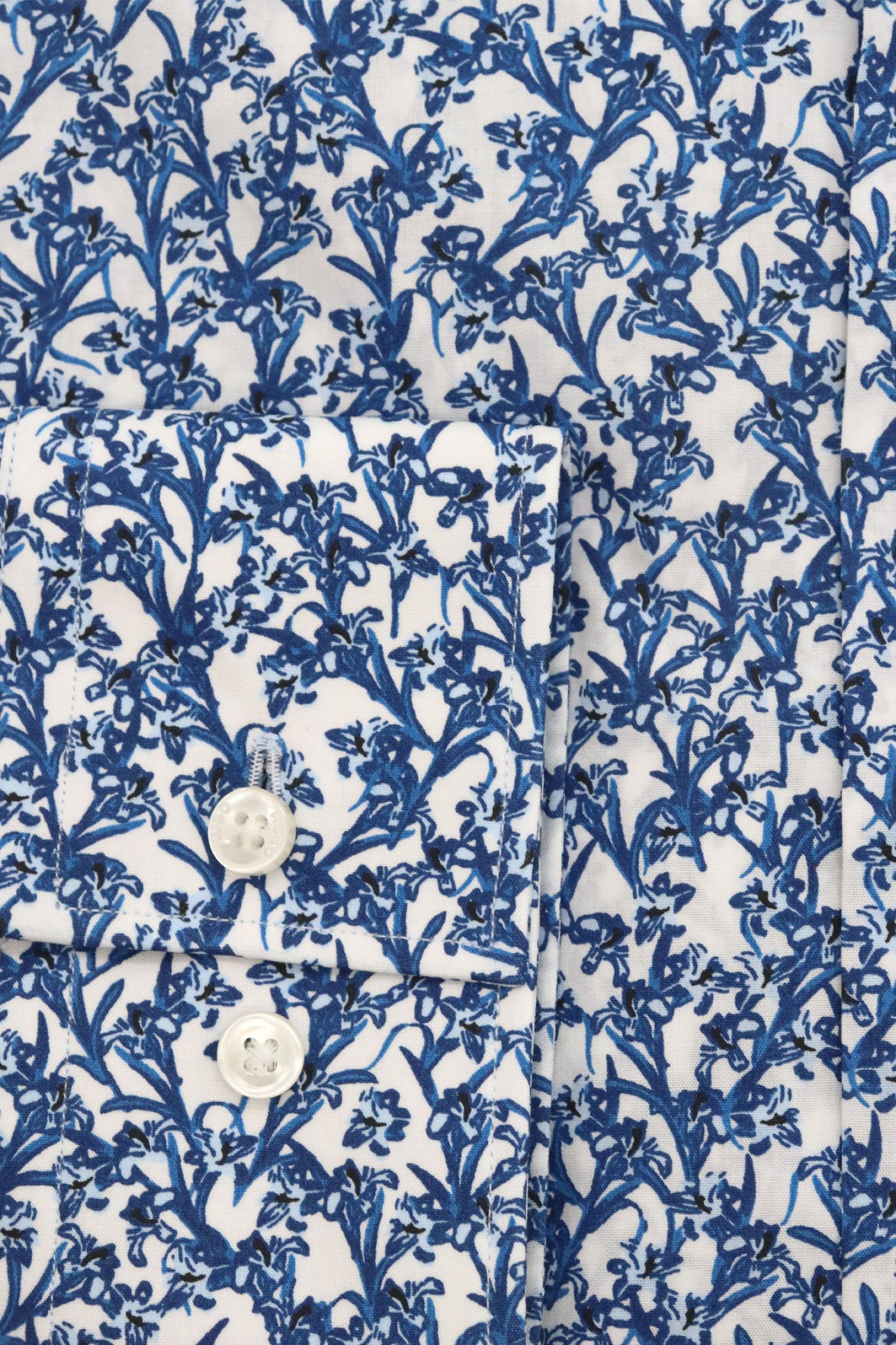 HUGO ΠΟΥΚΑΜΙΣΟ KΕΝΝΟ SLIM FIT ΜΙΚΡΟΣΧΕΔΙΟ ΛΕΥΚΟ-ΜΠΛΕ