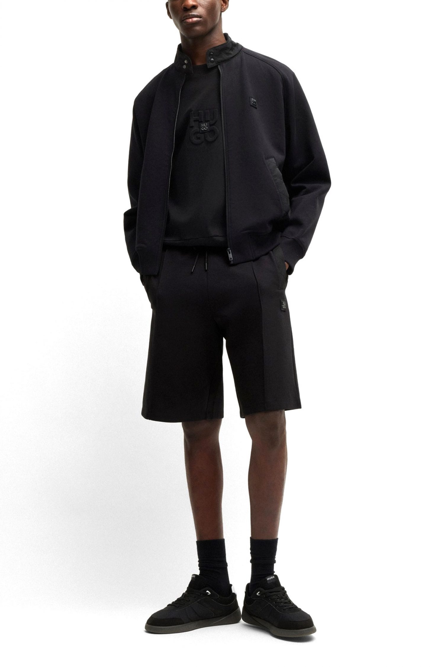 HUGO ΒΕΡΜΟΥΔΑ DILMOS ΜΕΤΑΛΛΙΚΟ LOGO ΜΑΥΡΟ