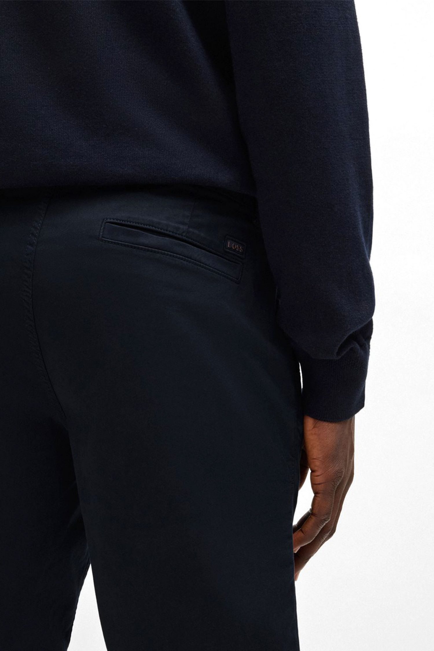 BOSS CASUAL ΒΕΡΜΟΥΔΑ CHINO SLIM FIT CHINO SLIM SHORTS ΜΠΛΕ