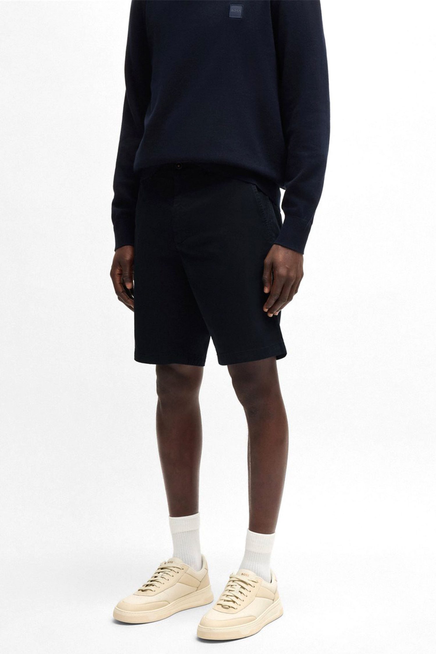 BOSS CASUAL ΒΕΡΜΟΥΔΑ CHINO SLIM FIT CHINO SLIM SHORTS ΜΠΛΕ