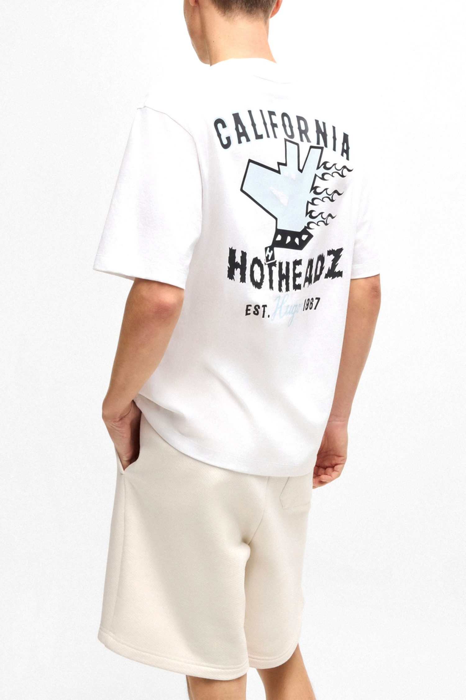 HUGO BLUE T-SHIRT NEBULOP ΛΕΥΚΟ φωτογραφία