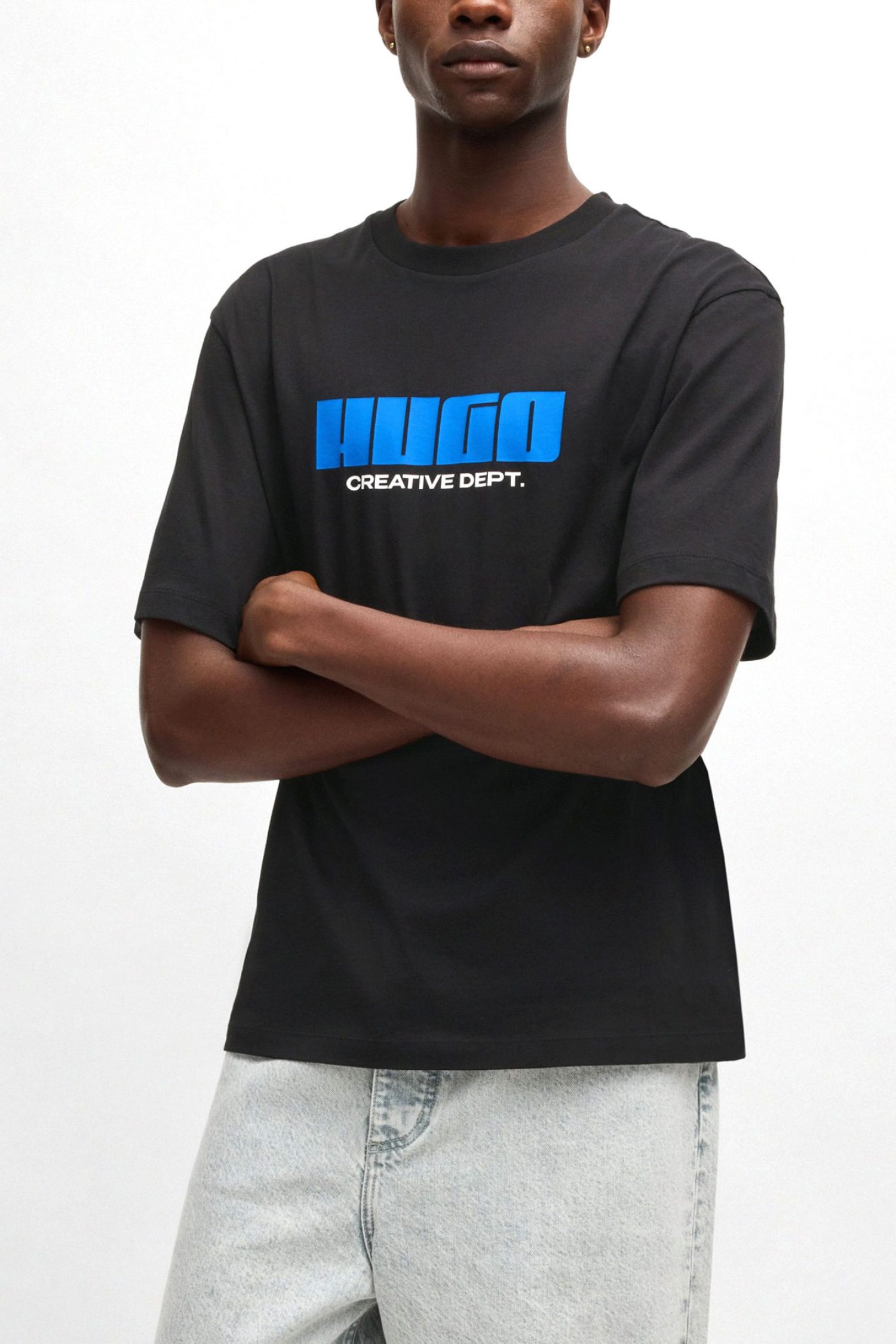 HUGO BLUE T-SHIRT NEWROMI ΜΑΥΡΟ φωτογραφία