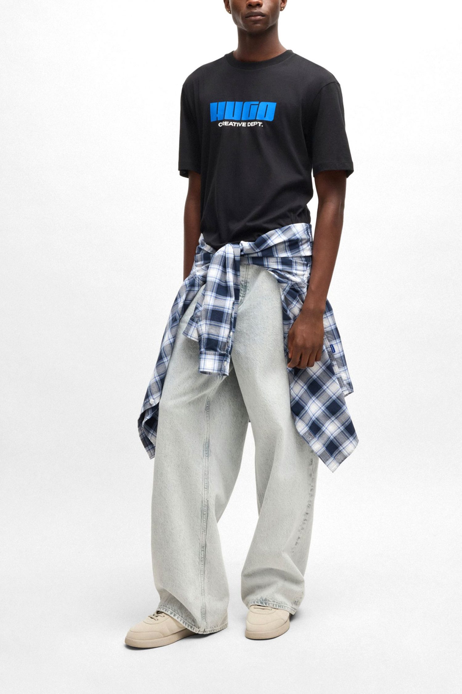 HUGO BLUE T-SHIRT NEWROMI ΜΑΥΡΟ φωτογραφία