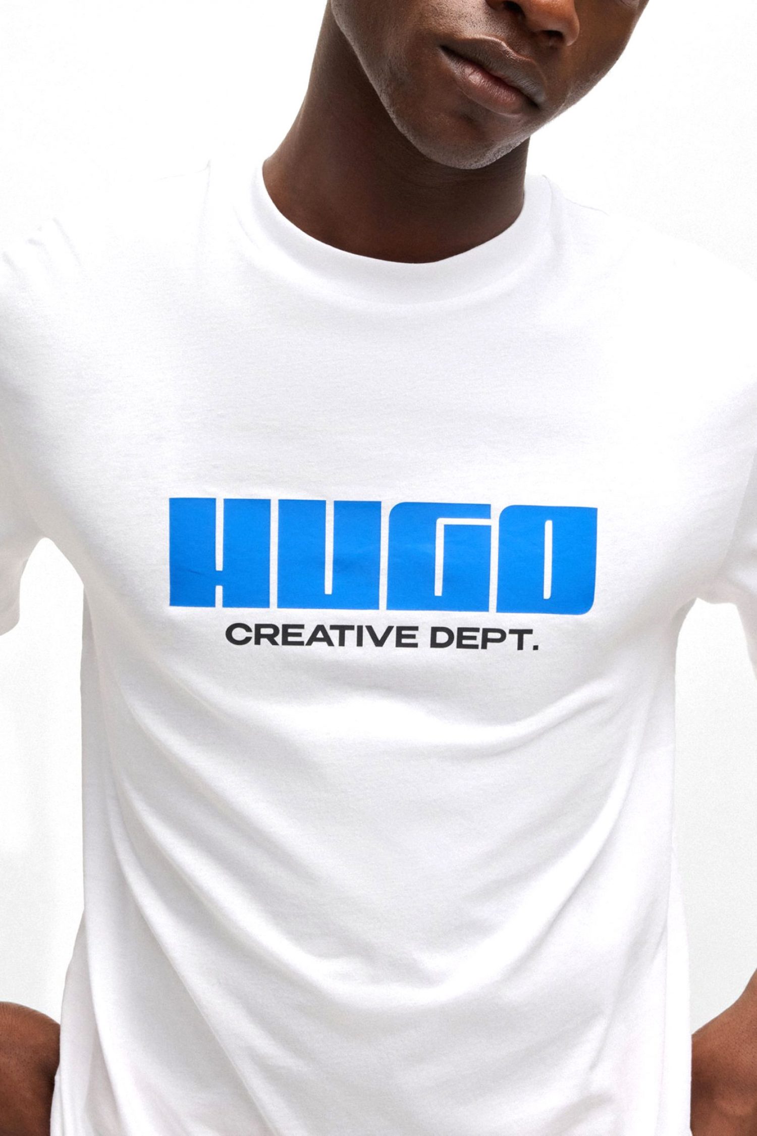 HUGO BLUE T-SHIRT NEWROMI ΛΕΥΚΟ φωτογραφία