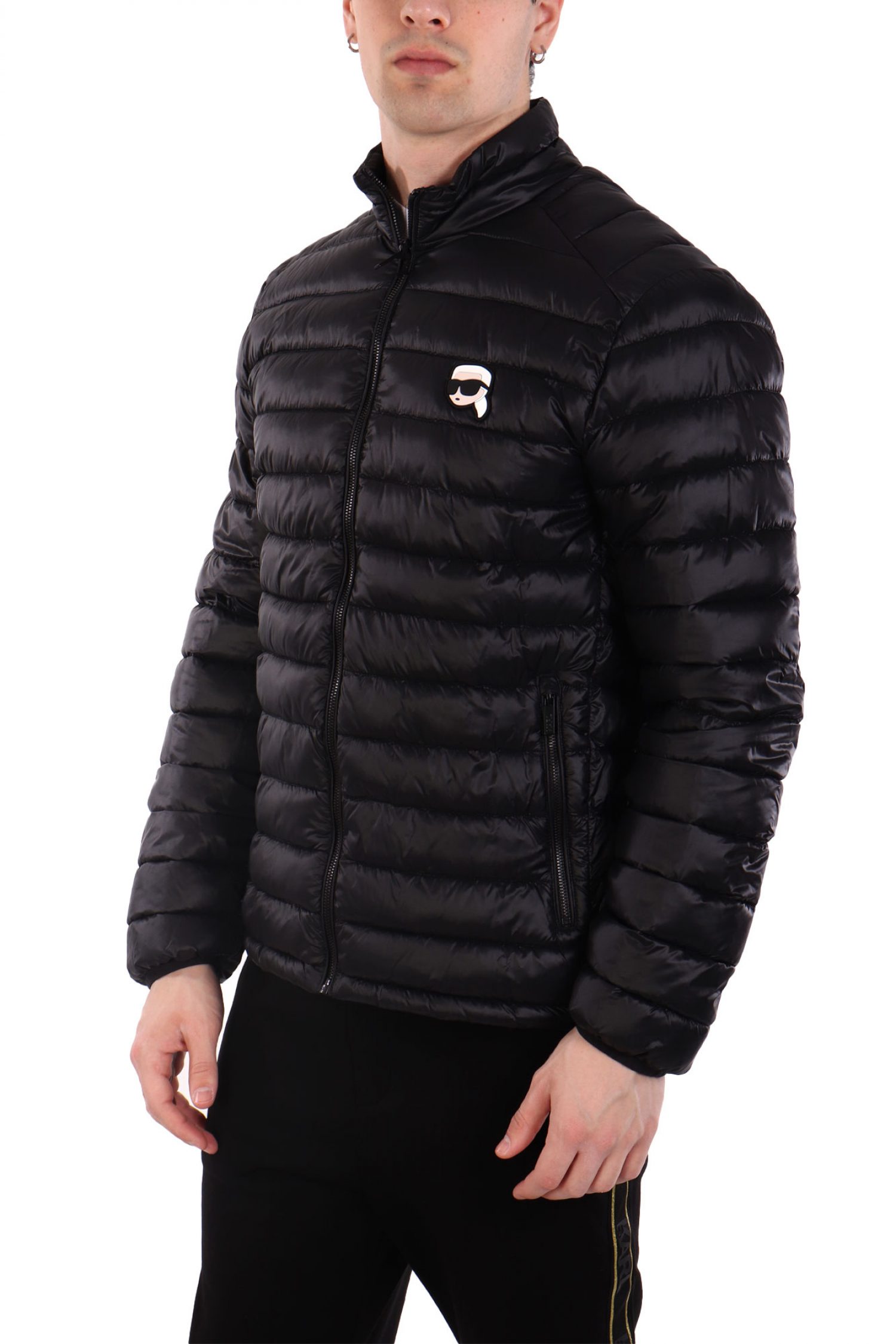 KARL LAGERFELD ΜΠΟΥΦΑΝ ΦΟΥΣΚΩΤΟ LOGO ΜΑΥΡΟ