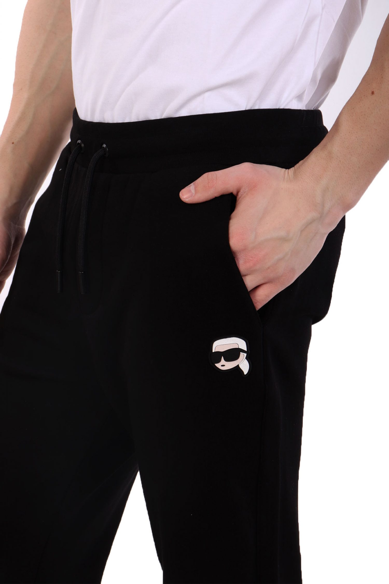 KARL LAGERFELD ΠΑΝΤΕΛΟΝΙ ΦΟΡΜΑ LOGO ΜΑΥΡΟ φωτογραφία