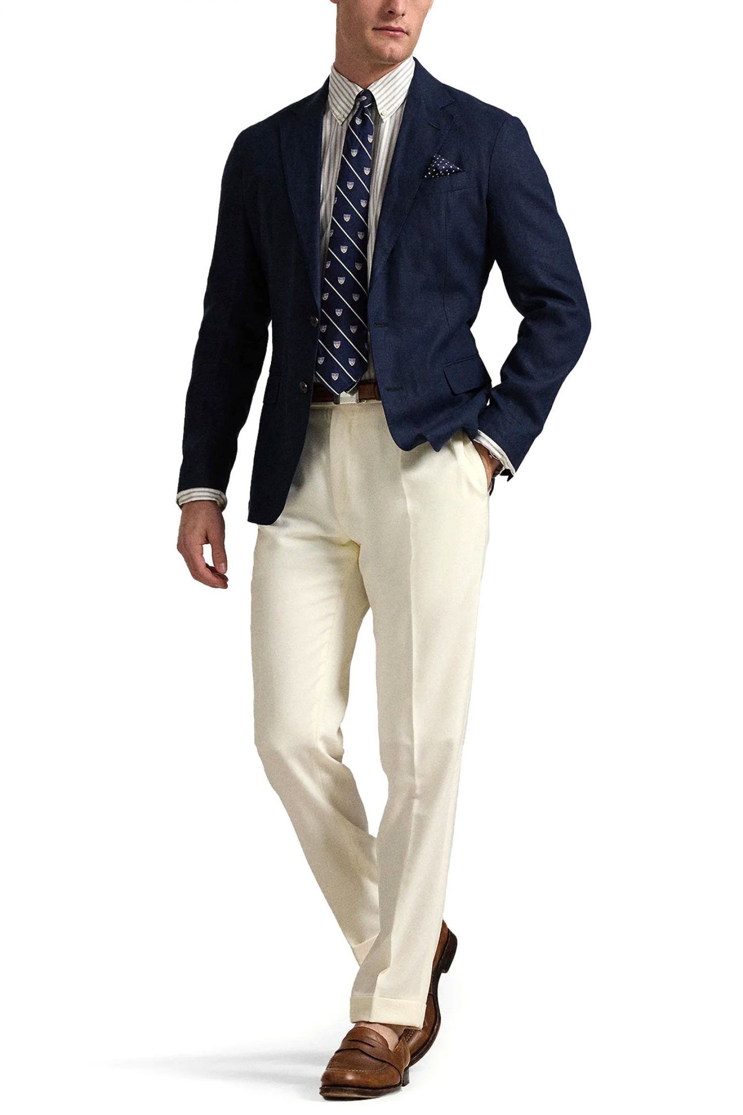 RALPH LAUREN ΠΟΥΚΑΜΙΣΟ ΡΙΓΕ BUTTON DOWN OXFORD CUSTOM FIT ΛΕΥΚΟ-ΓΚΡΙ φωτογραφία