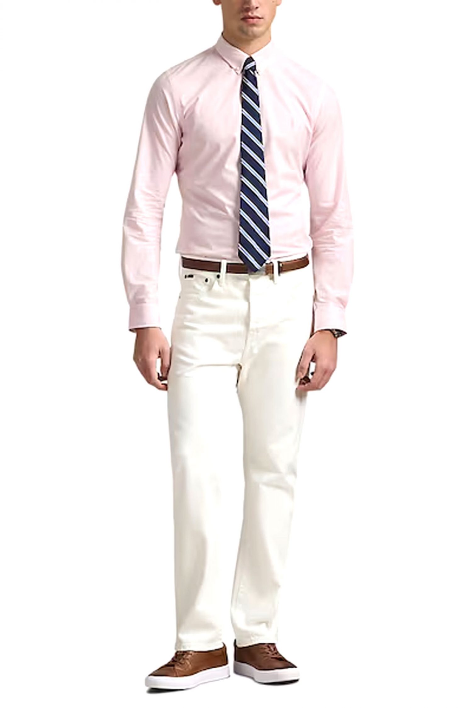 RALPH LAUREN ΠΟΥΚΑΜΙΣΟ ΚΑΡΩ BUTTON DOWN CUSTOM FIT ΡΟΖ-ΛΕΥΚΟ φωτογραφία