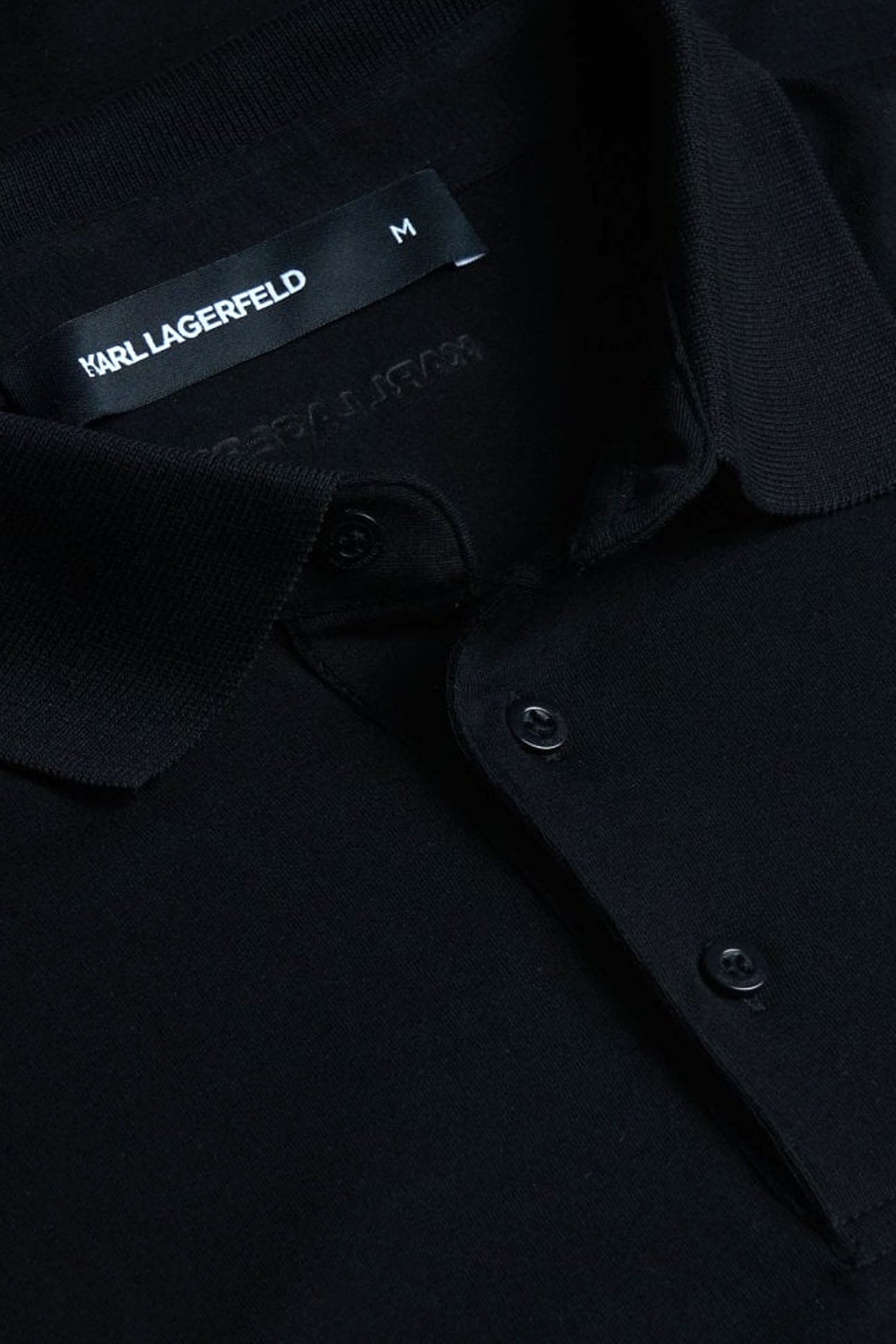 KARL LAGERFELD POLO LOGO ΜΑΥΡΟ