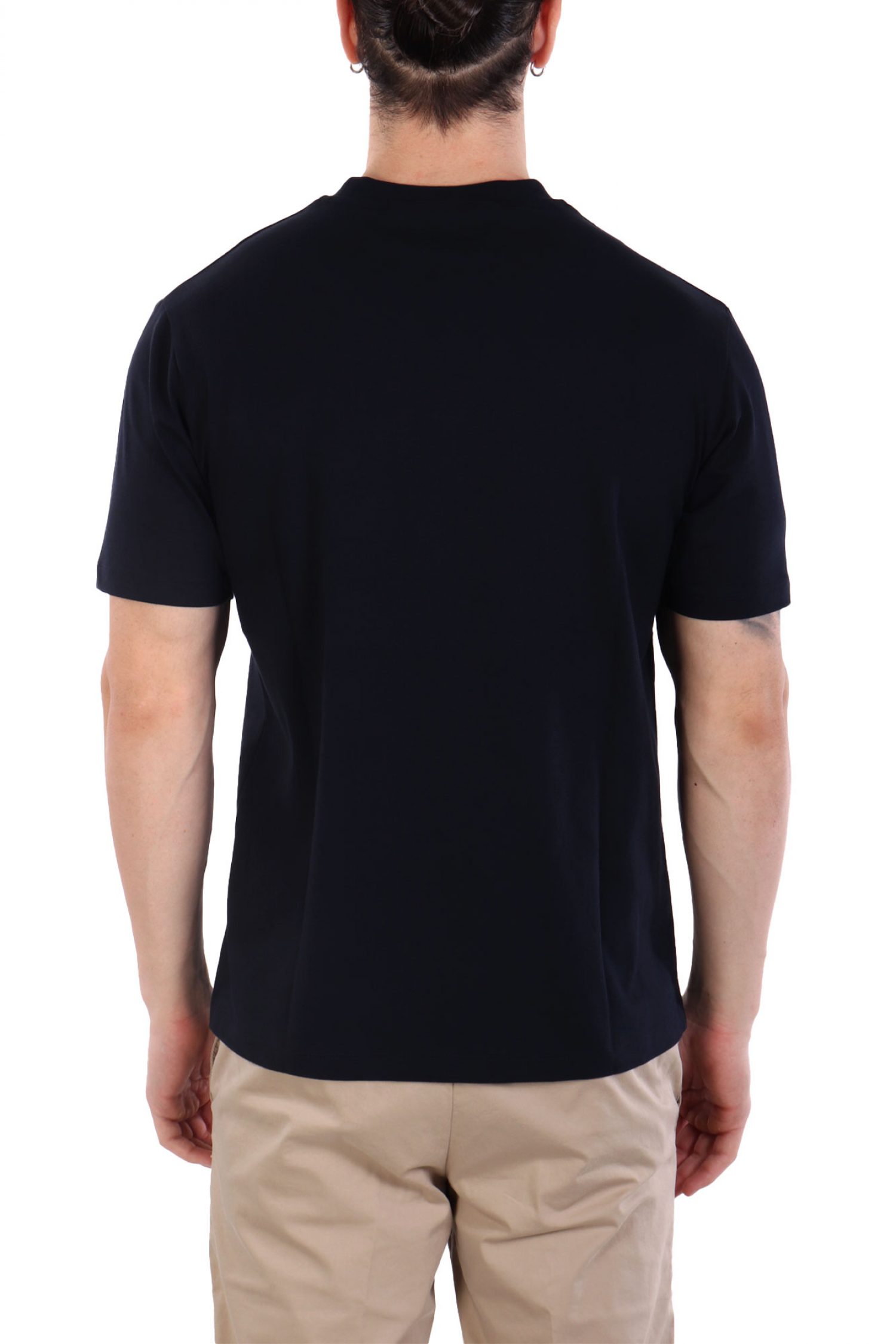 KARL LAGERFELD T-SHIRT CREW NECK LOGO ΜΠΛΕ φωτογραφία