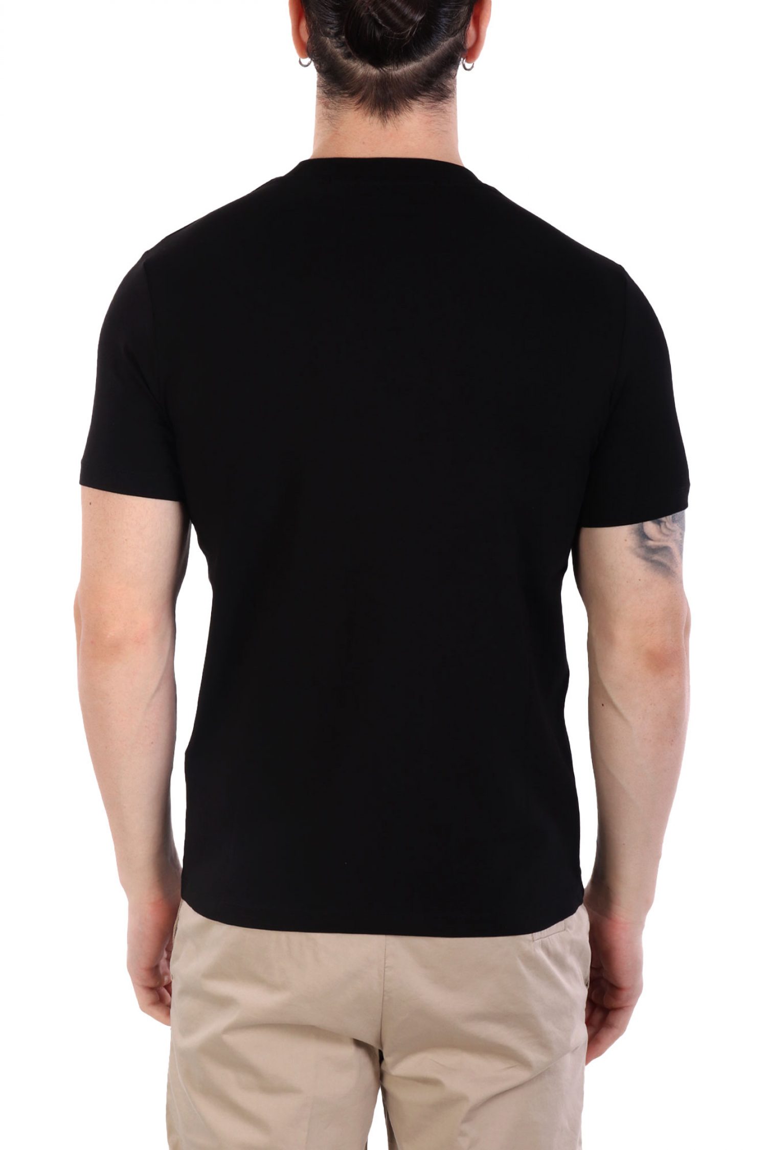 KARL LAGERFELD T-SHIRT CREW NECK FLUO LOGO ΜΑΥΡΟ φωτογραφία