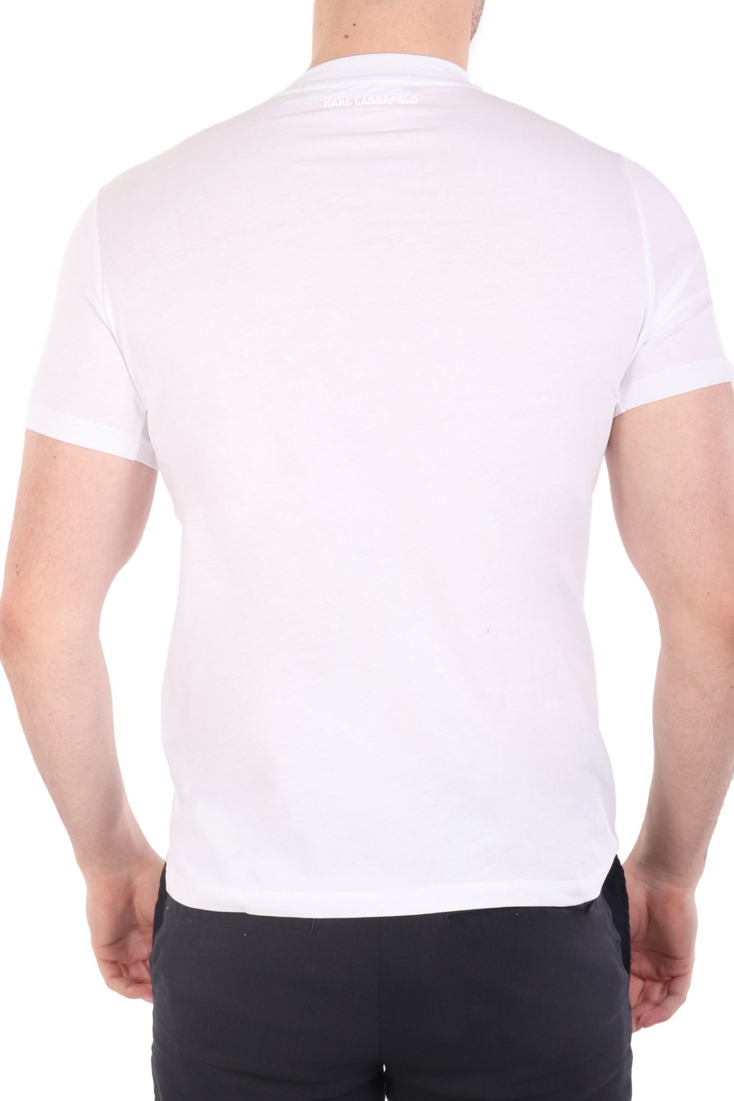 KARL LAGERFELD T-SHIRT LOGO ΛΕΥΚΟ