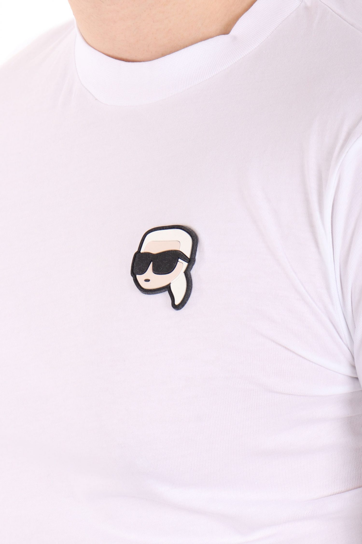 KARL LAGERFELD T-SHIRT LOGO ΛΕΥΚΟ