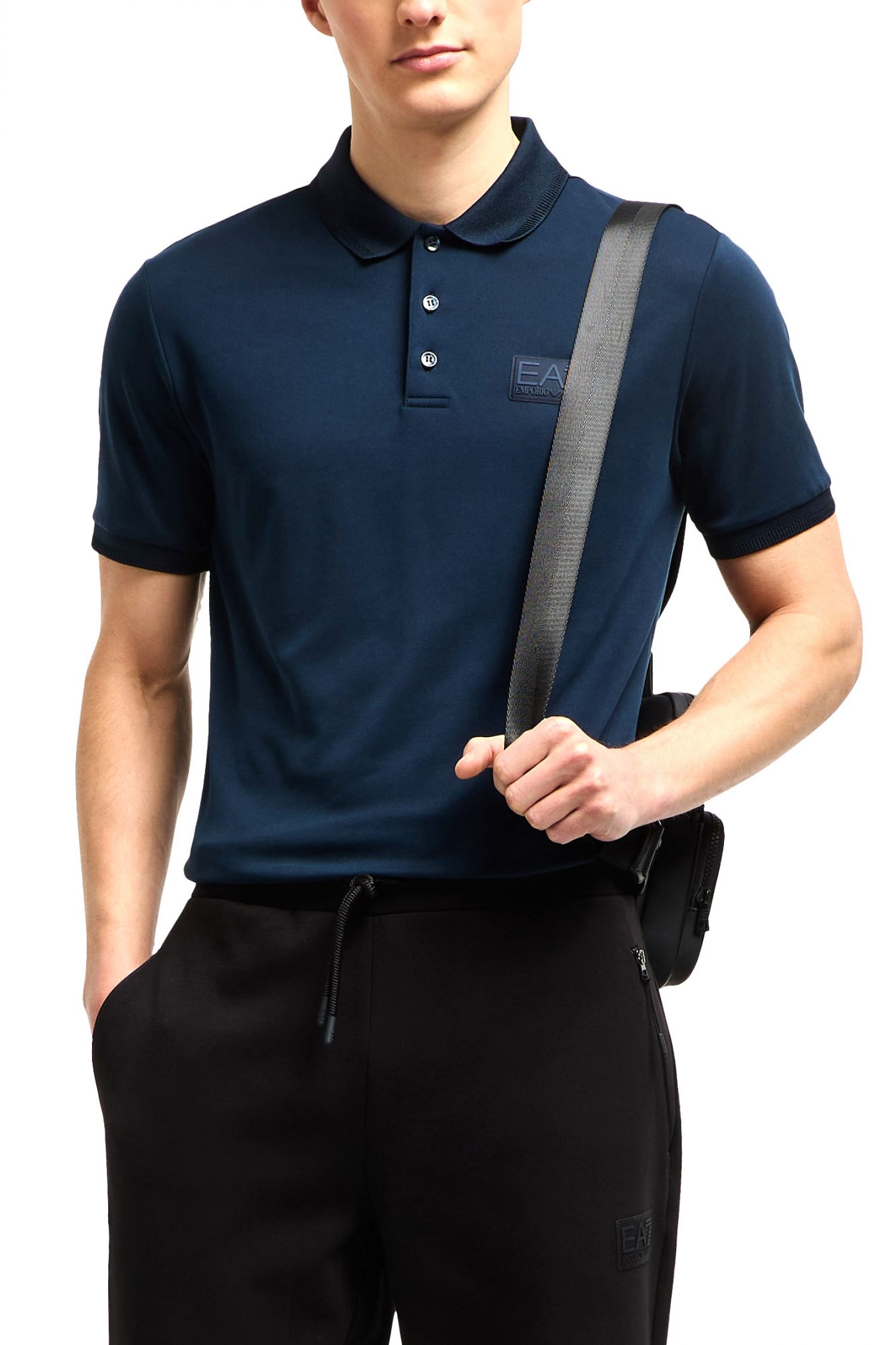 ARMANI 7 POLO LOGO ΜΠΛΕ