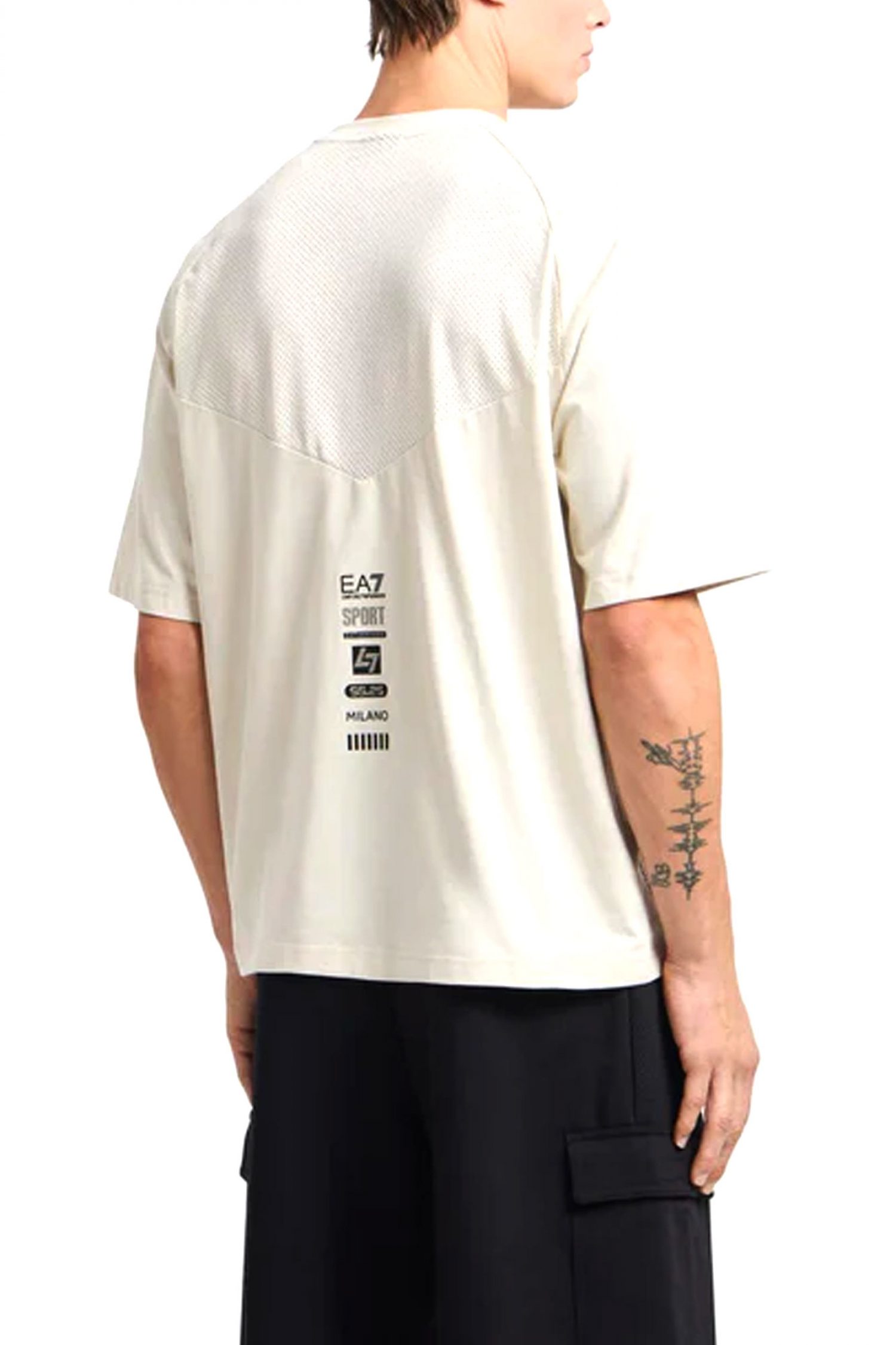 ARMANI 7 T-SHIRT LOGO ΕΚΡΟΥ