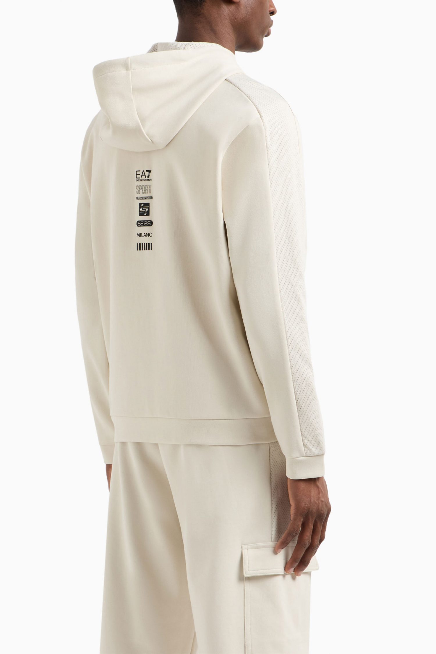 ARMANI 7 ΦΟΥΤΕΡ ZIPHOOD LOGO ΜΠΕΖ