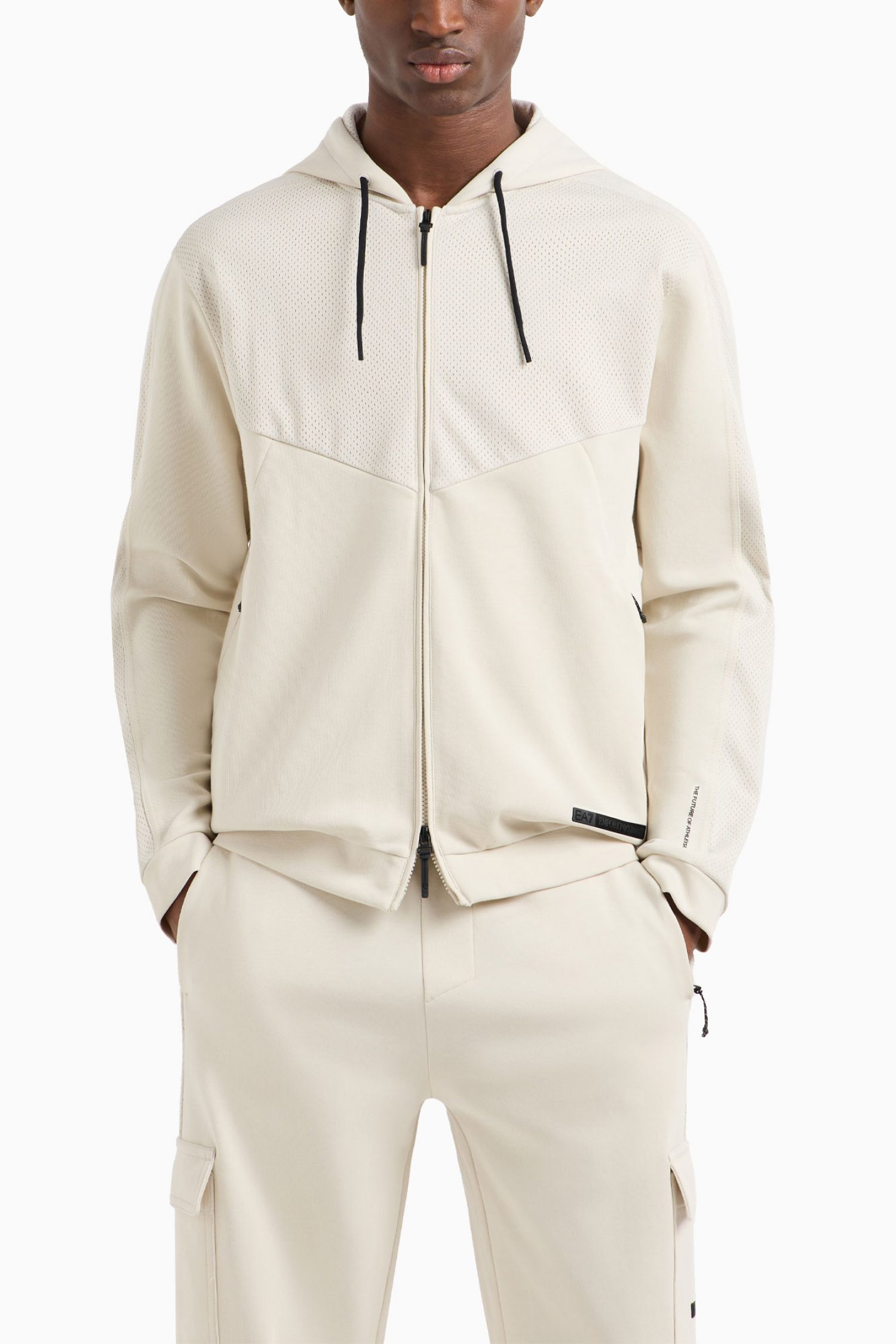 ARMANI 7 ΦΟΥΤΕΡ ZIPHOOD LOGO ΜΠΕΖ