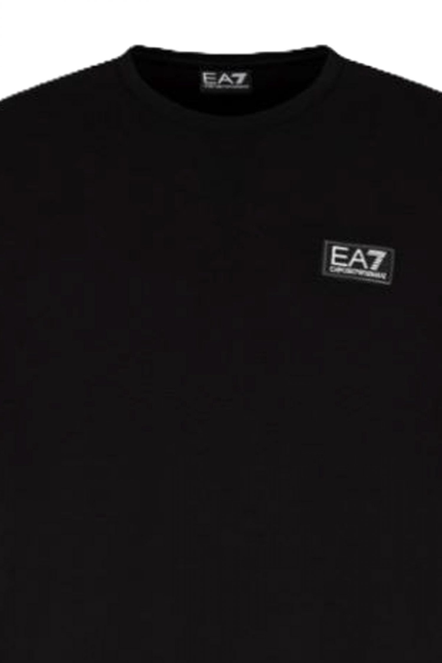 ARMANI 7 T-SHIRT LOGO SIDE ZIP ΜΑΥΡΟ